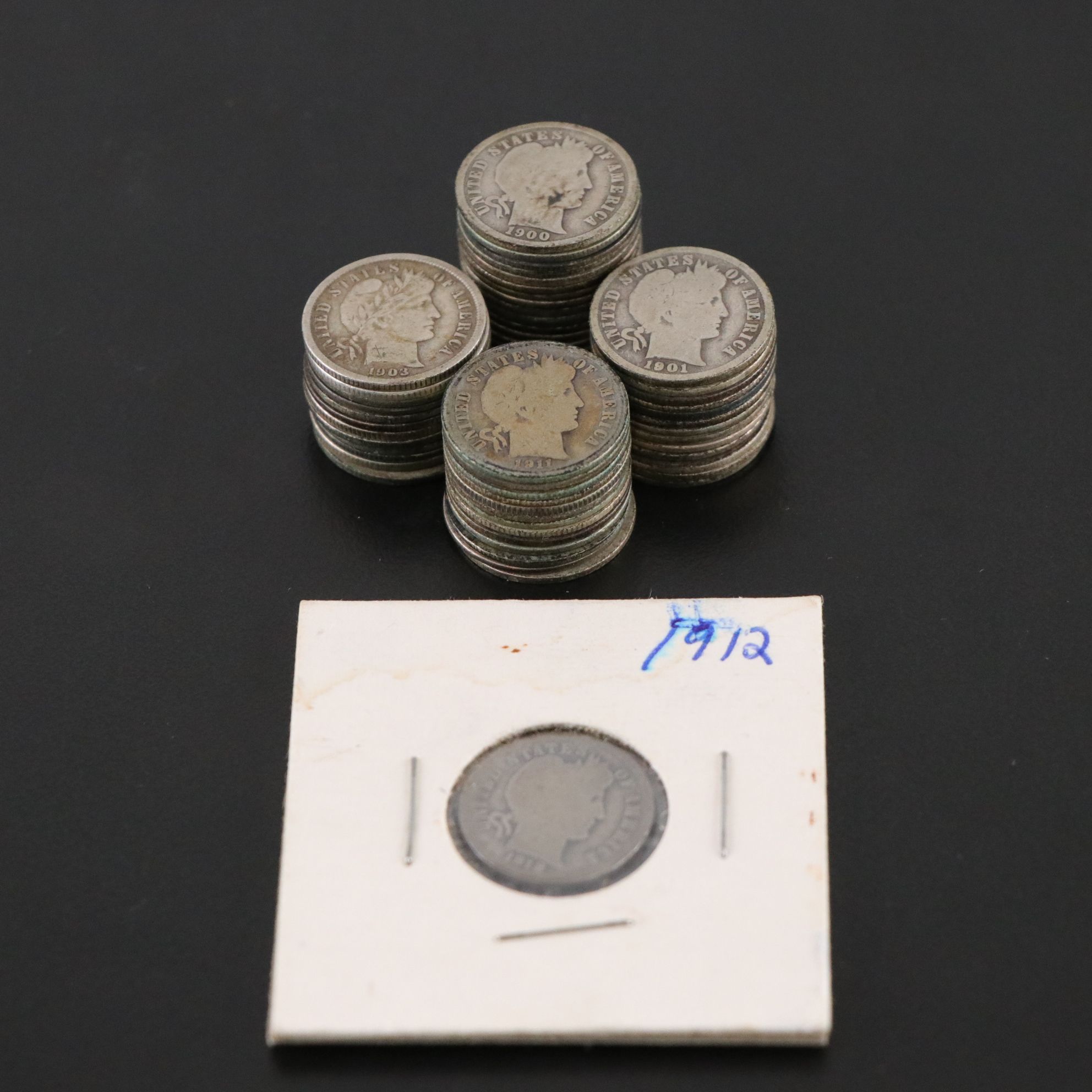Fifty-Six Barber Silver Dimes