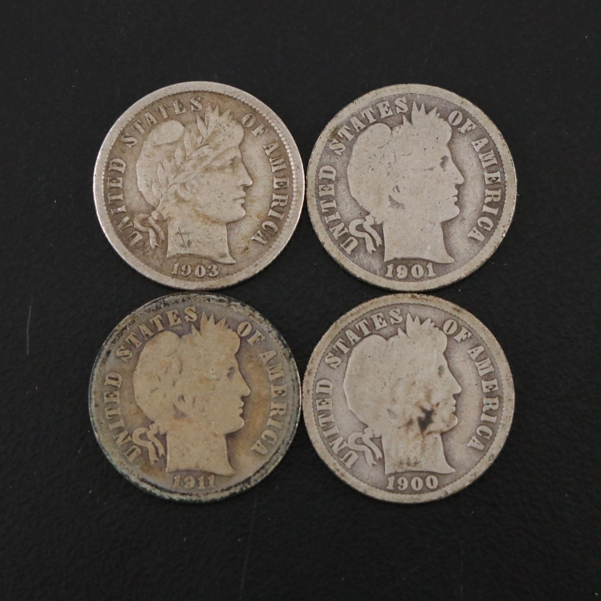 Fifty-Six Barber Silver Dimes