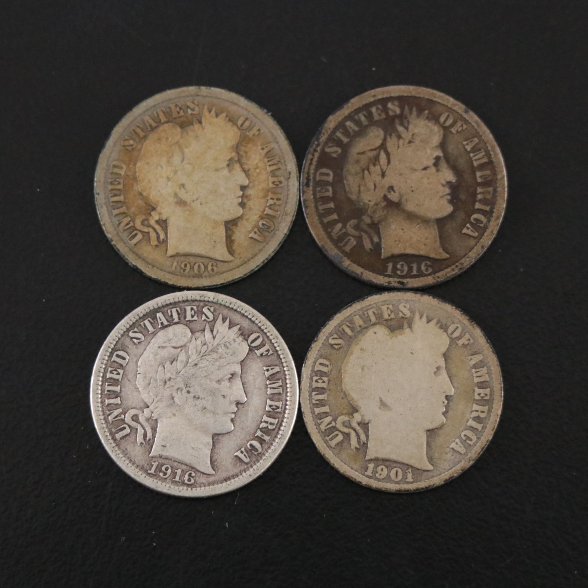 Fifty-Six Barber Silver Dimes