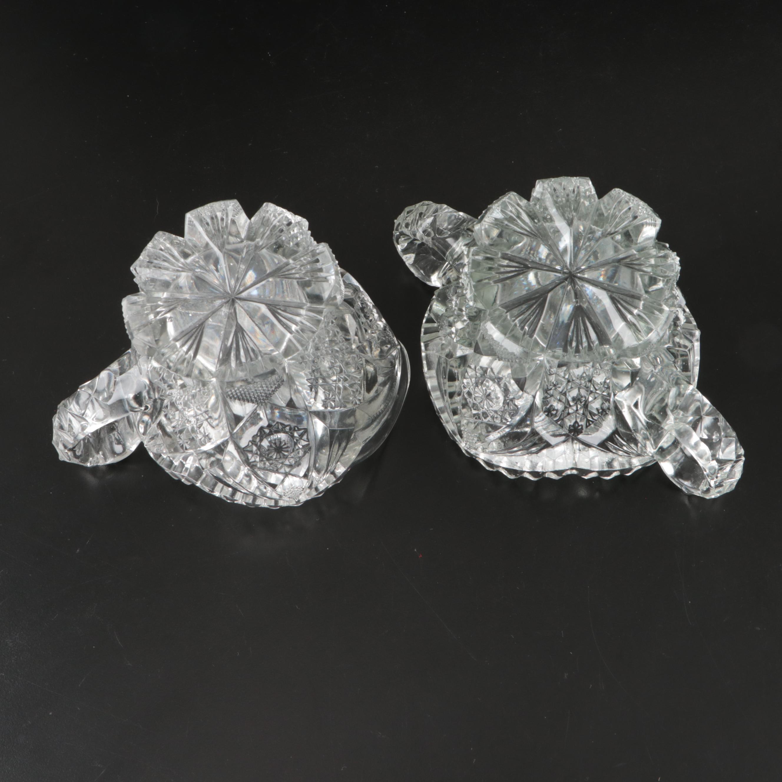 Nucut Glass Sugar Bowl and Creamer with More Glass Table Accessories