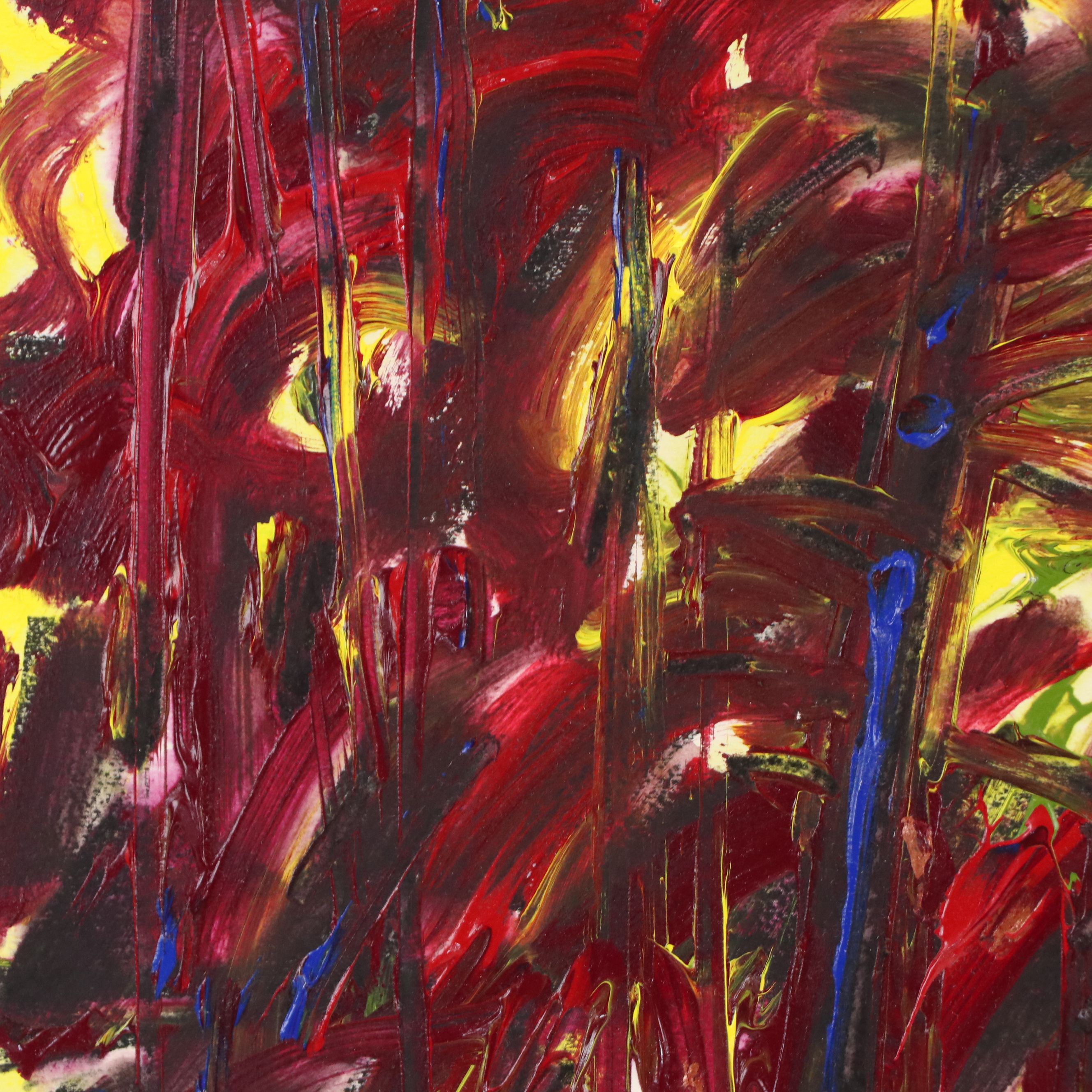 Jack Meanwell Acrylic Painting: Abstract, Late 20th Century