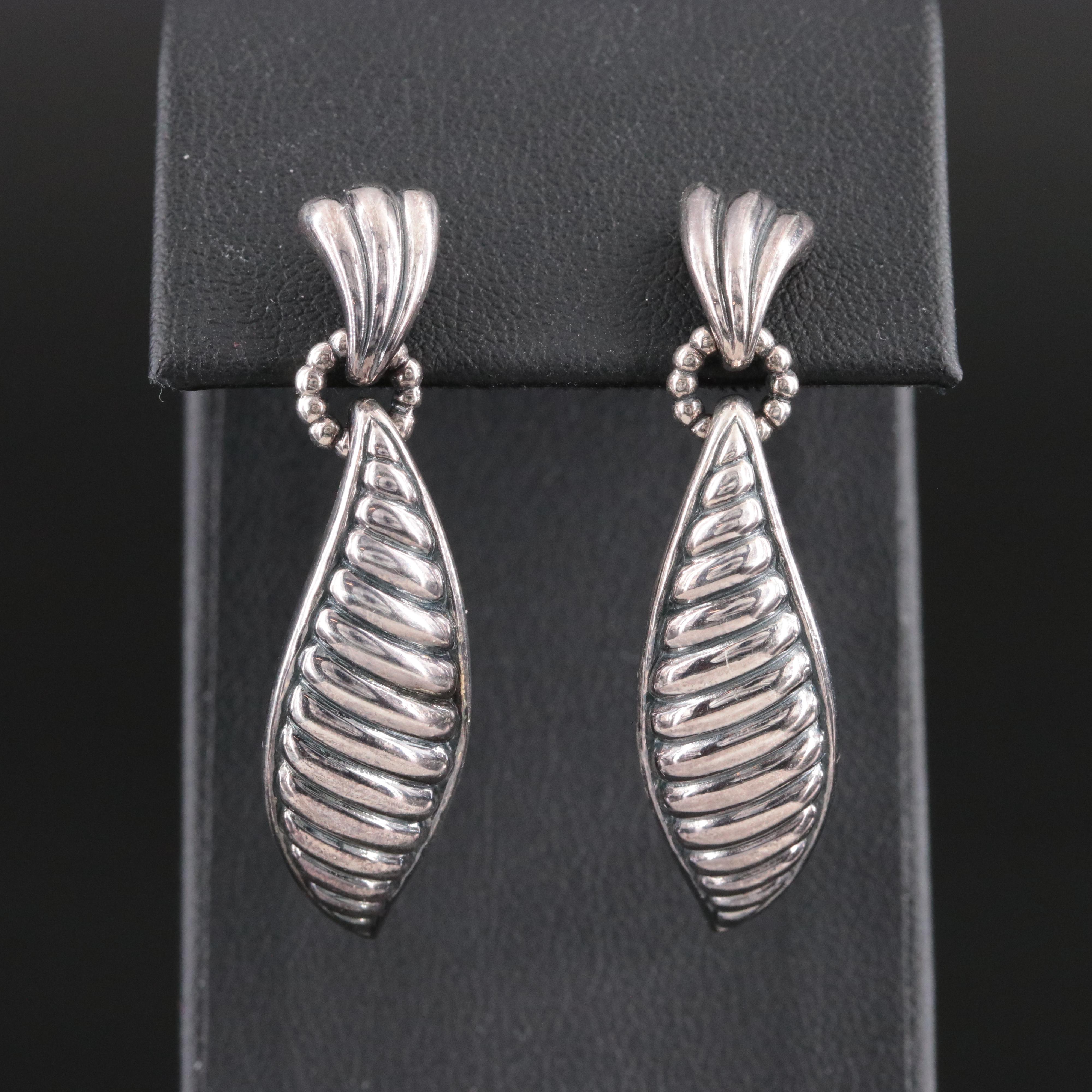 Lagos Chi Chi Sterling Fluted Drop Earrings