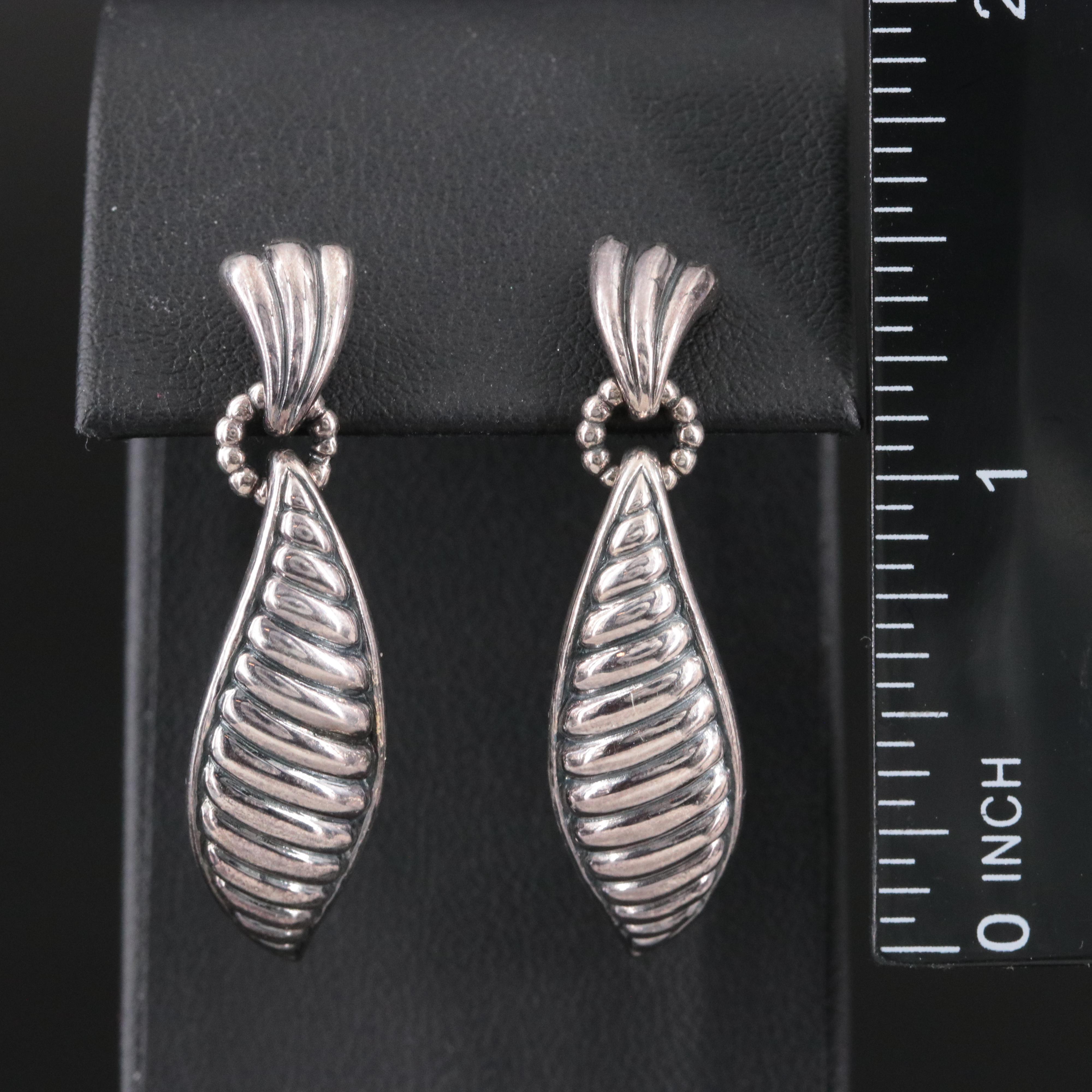 Lagos Chi Chi Sterling Fluted Drop Earrings