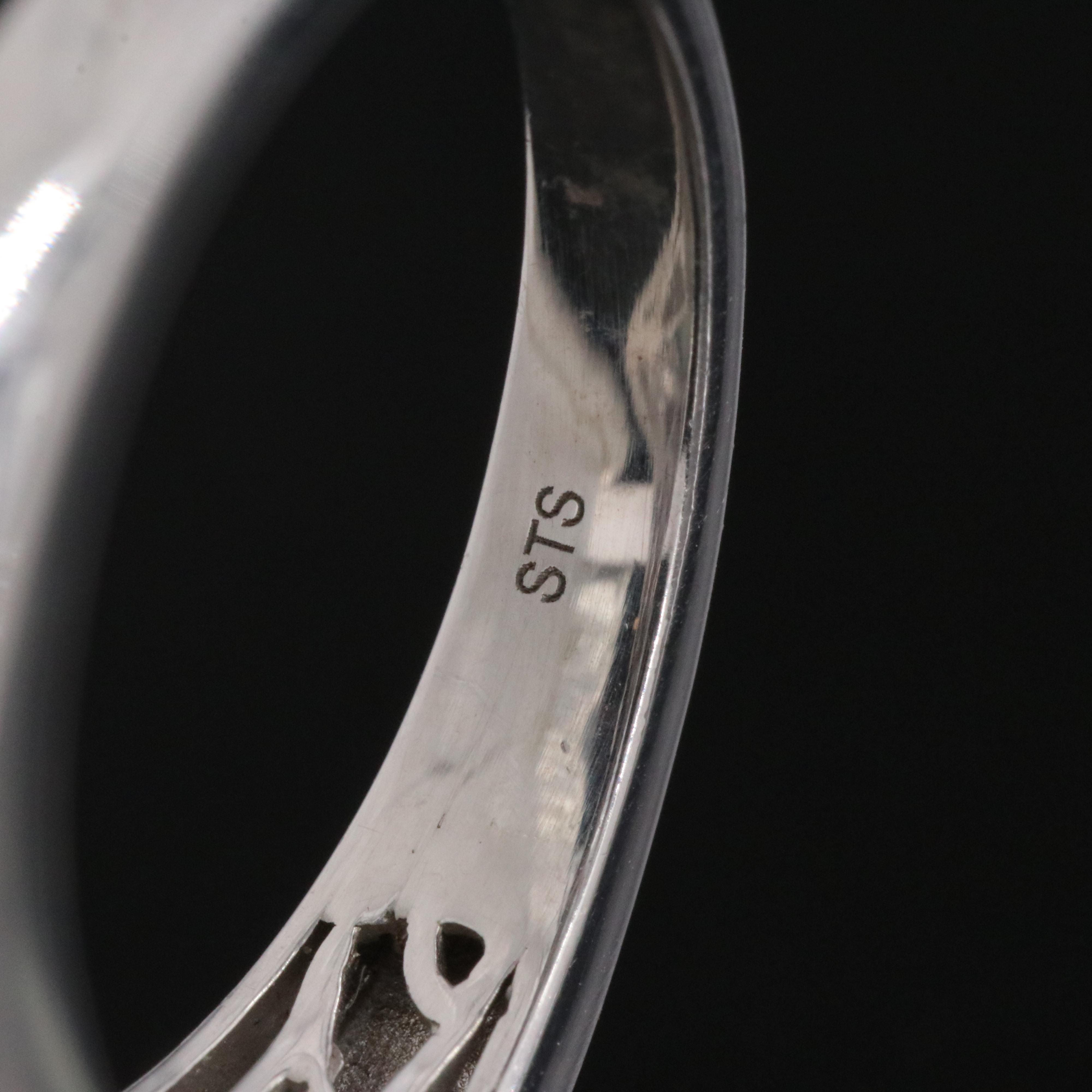 Sterling Opal and White Sapphire Ring