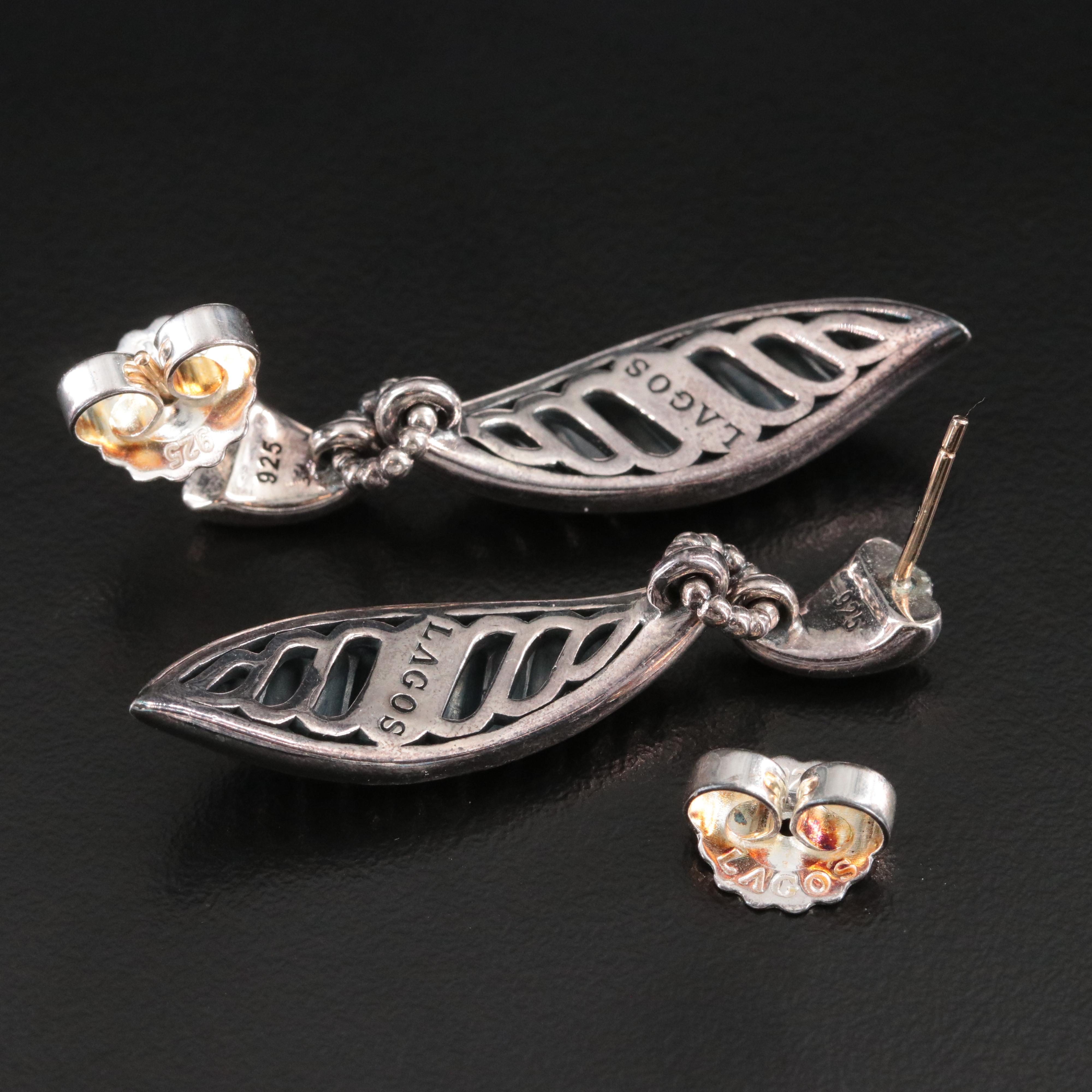 Lagos Chi Chi Sterling Fluted Drop Earrings