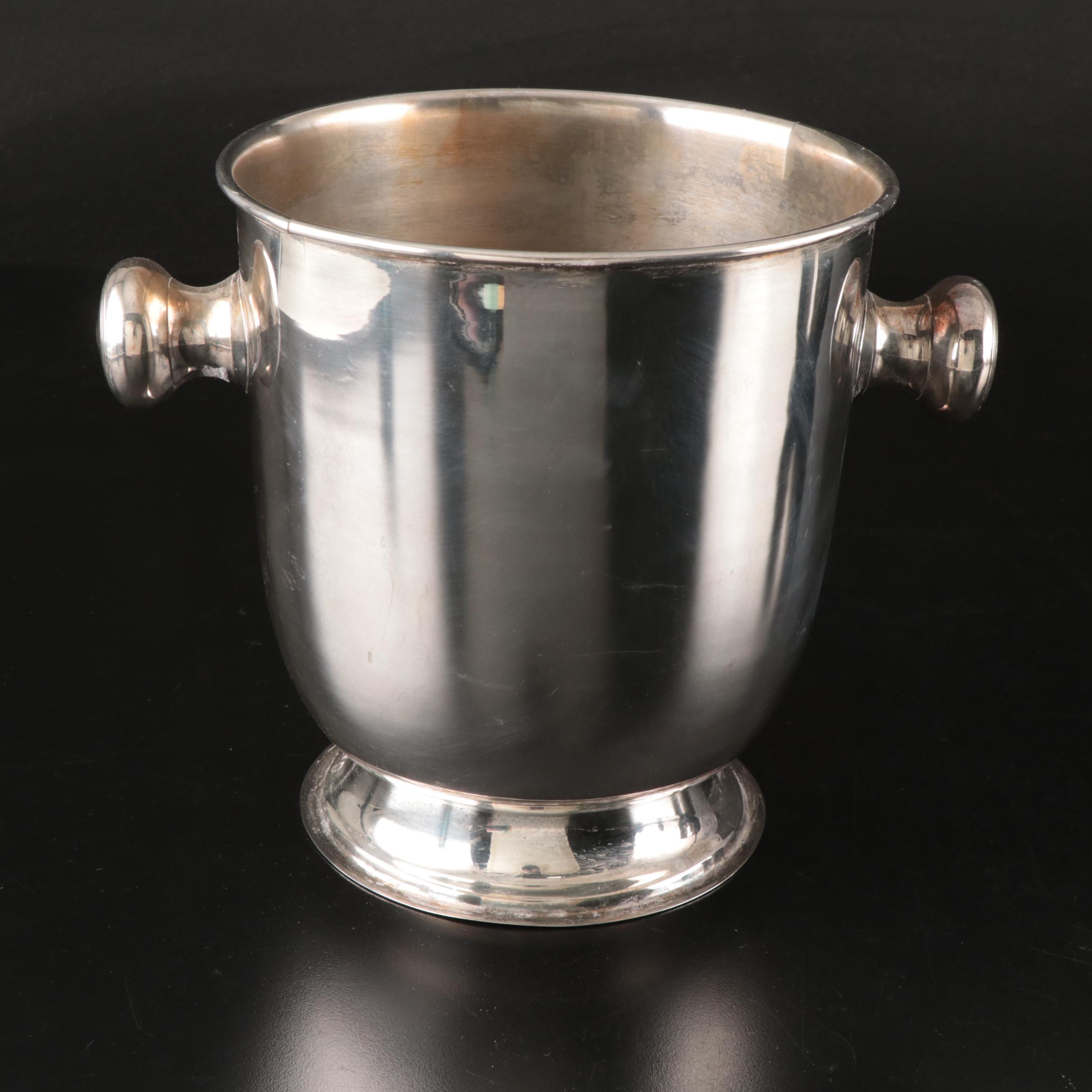 Christofle Metal Ice Bucket with Other Barware