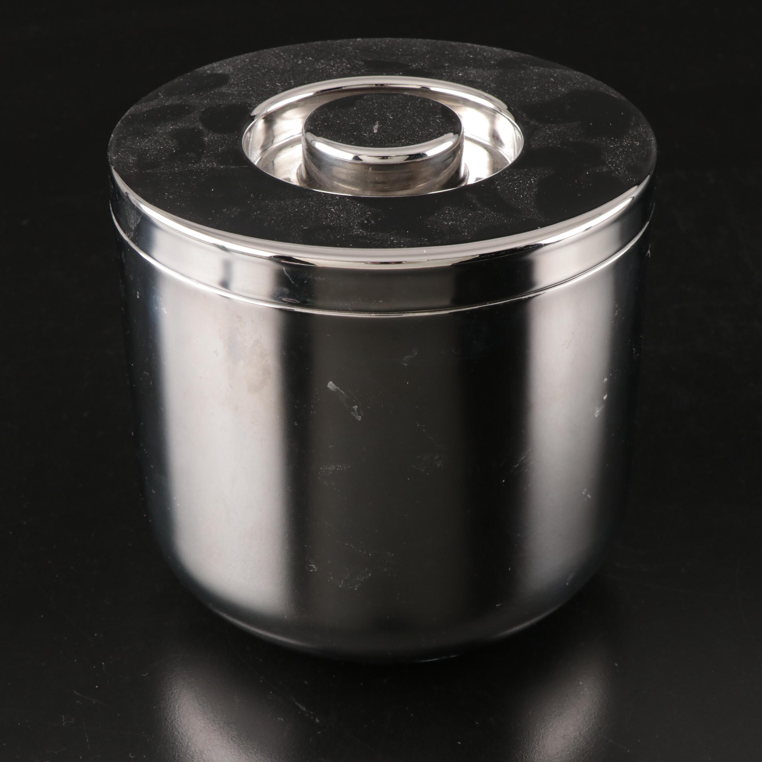 Christofle Metal Ice Bucket with Other Barware