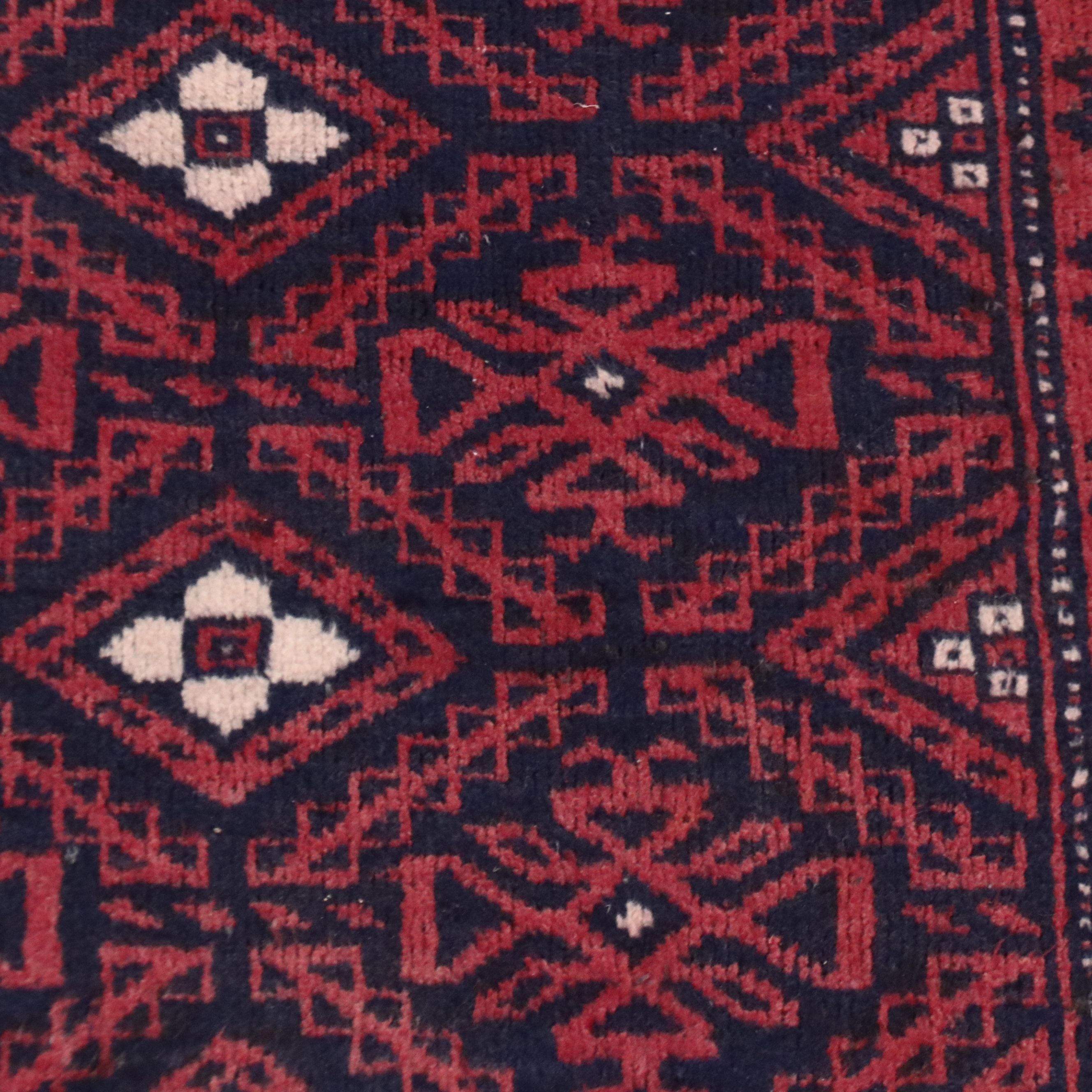 3'6 x 9' Hand-Knotted Afghan Baluch Carpet Runner Long Rug