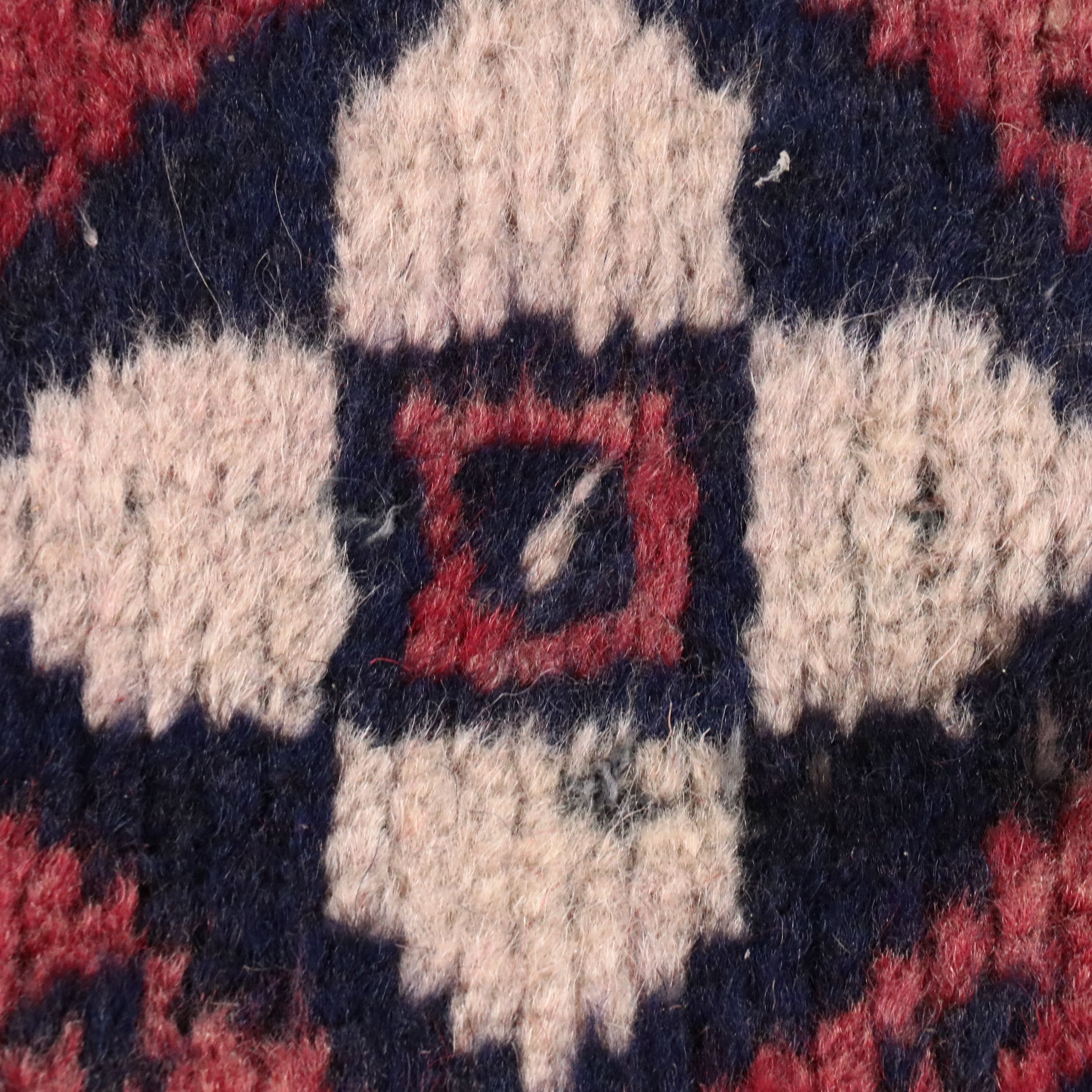 3'6 x 9' Hand-Knotted Afghan Baluch Carpet Runner Long Rug