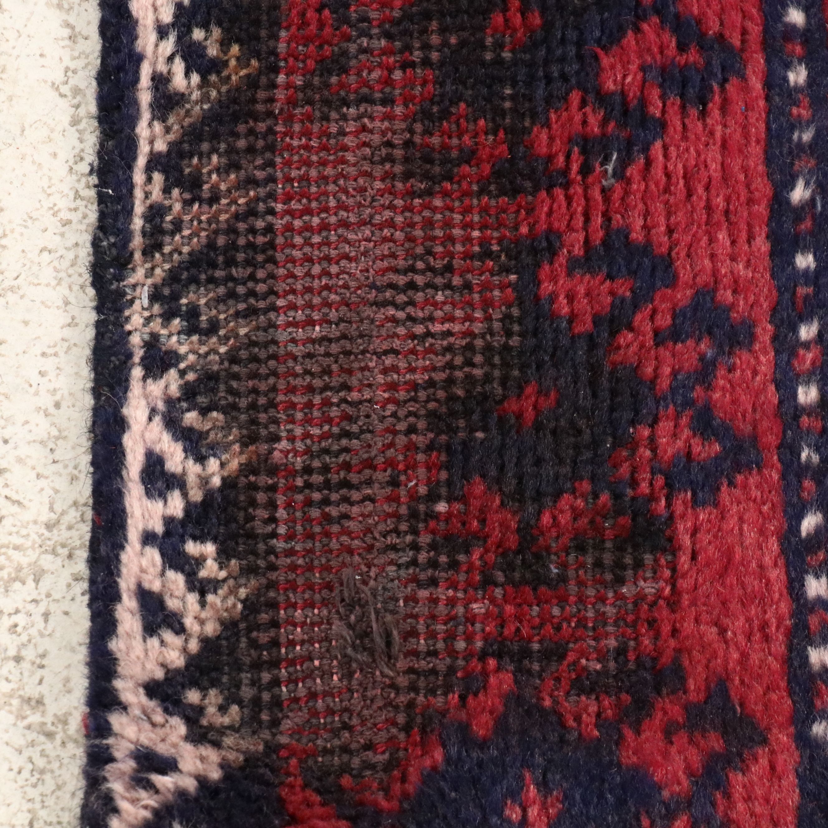 3'6 x 9' Hand-Knotted Afghan Baluch Carpet Runner Long Rug