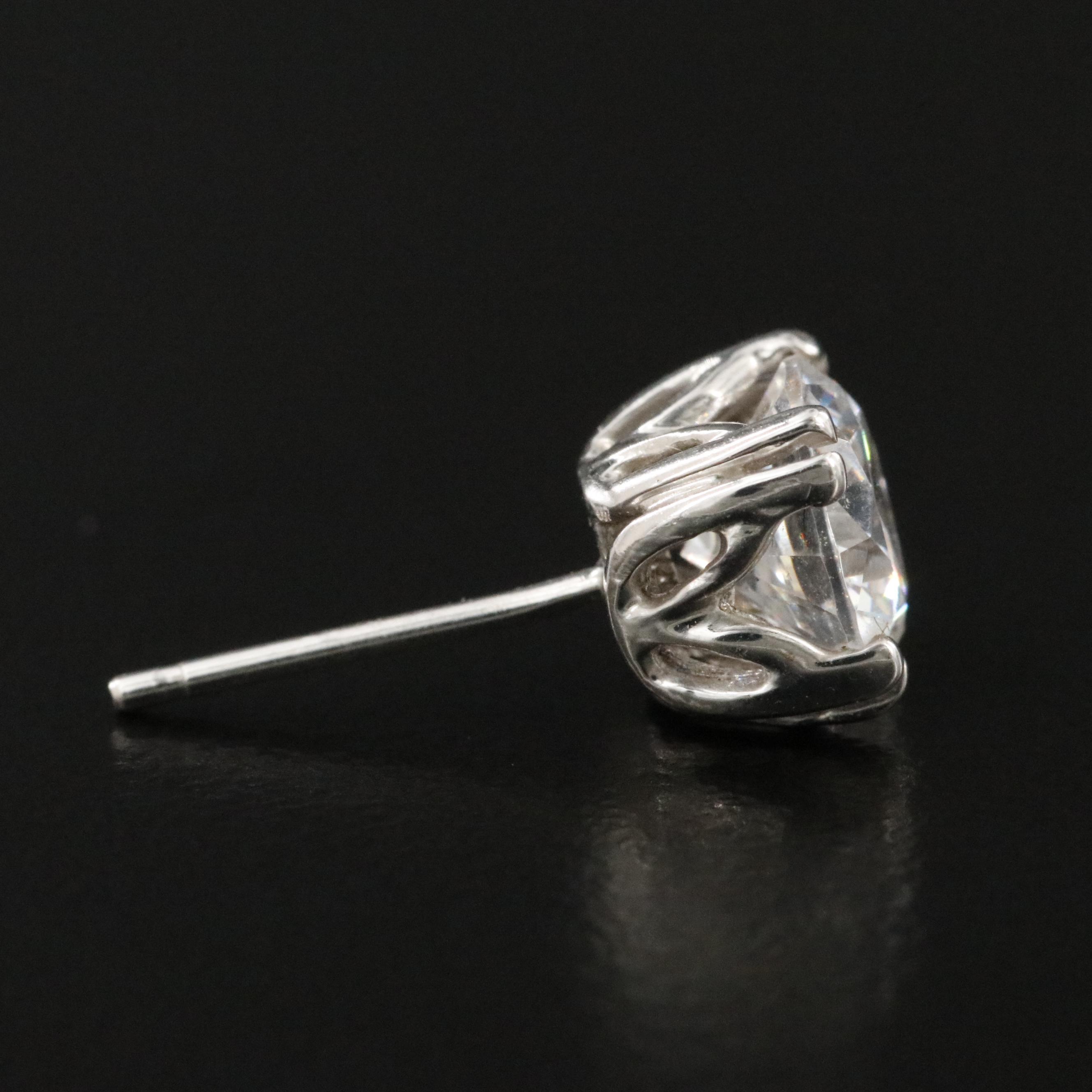 14K CZ Single Stud Earring