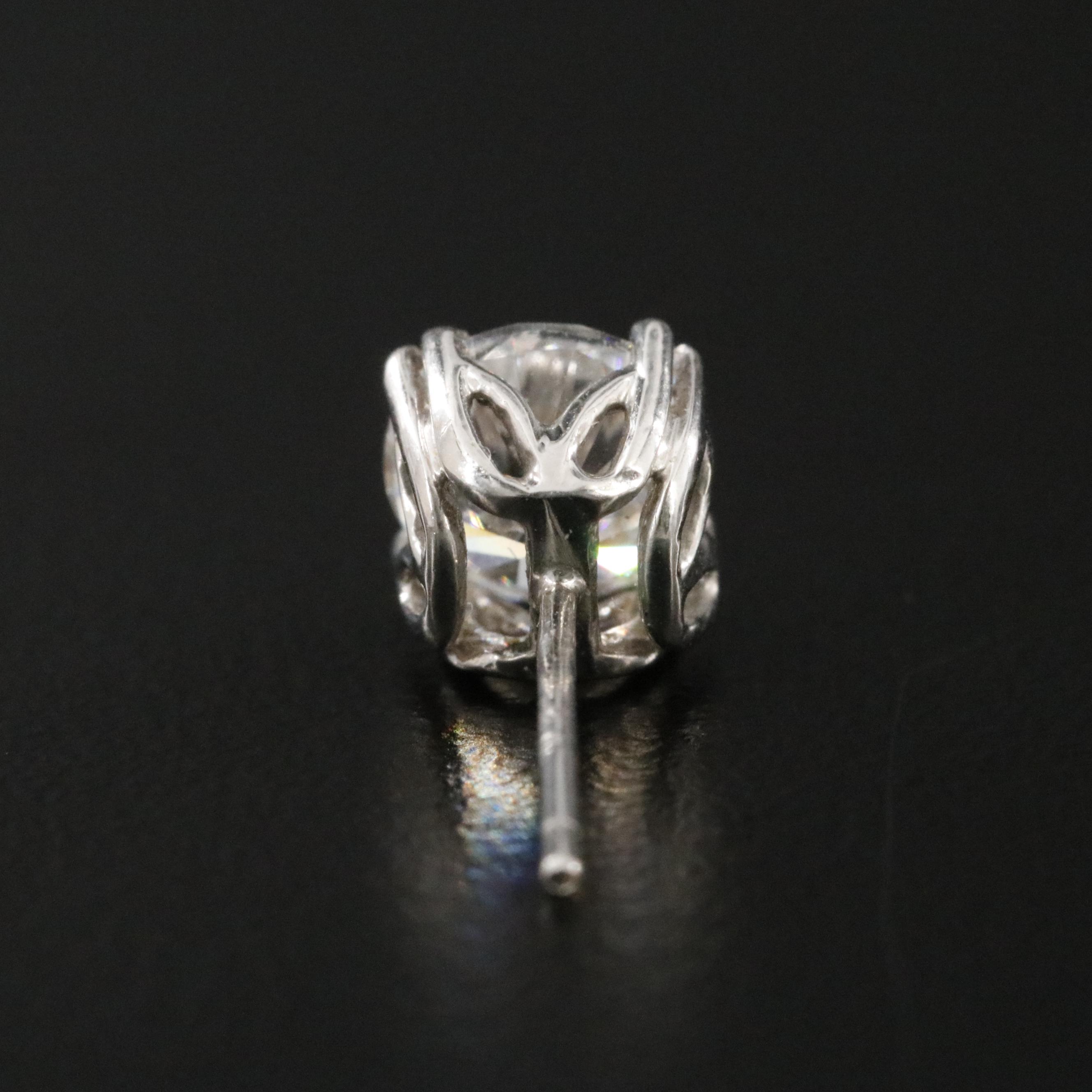 14K CZ Single Stud Earring