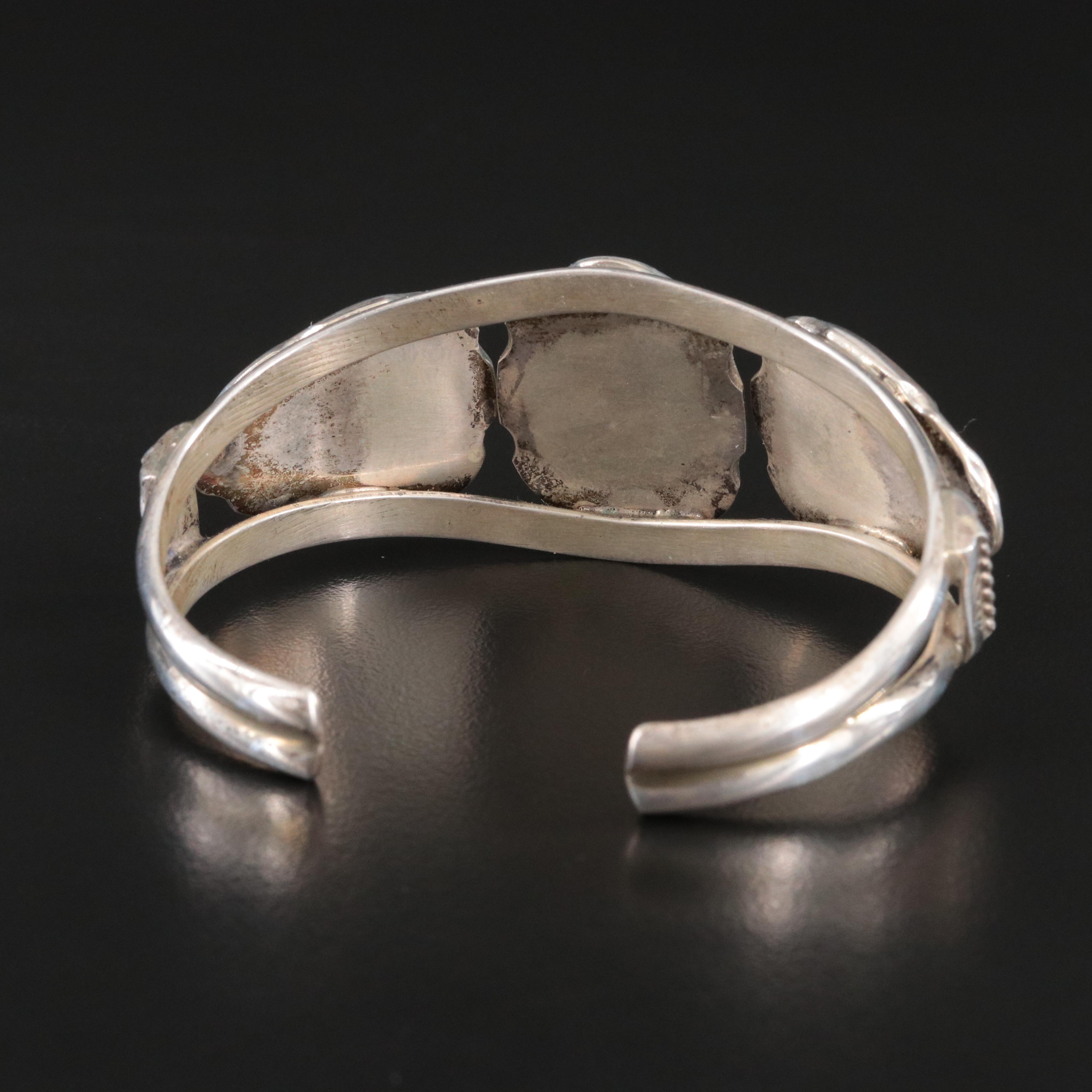 Southwestern Sterling Turquoise Cuff Bracelet