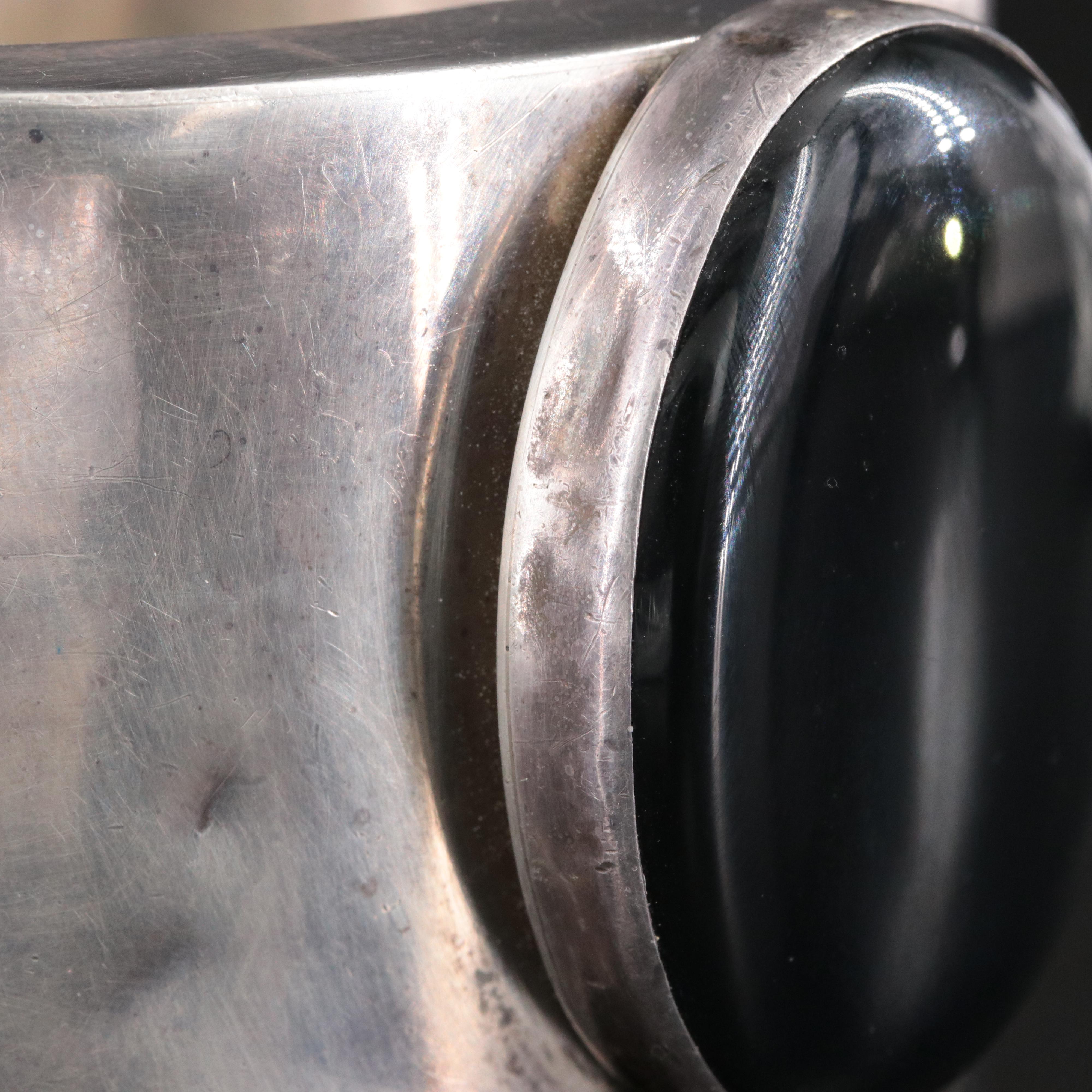 Réve Sterling Obsidian Cuff