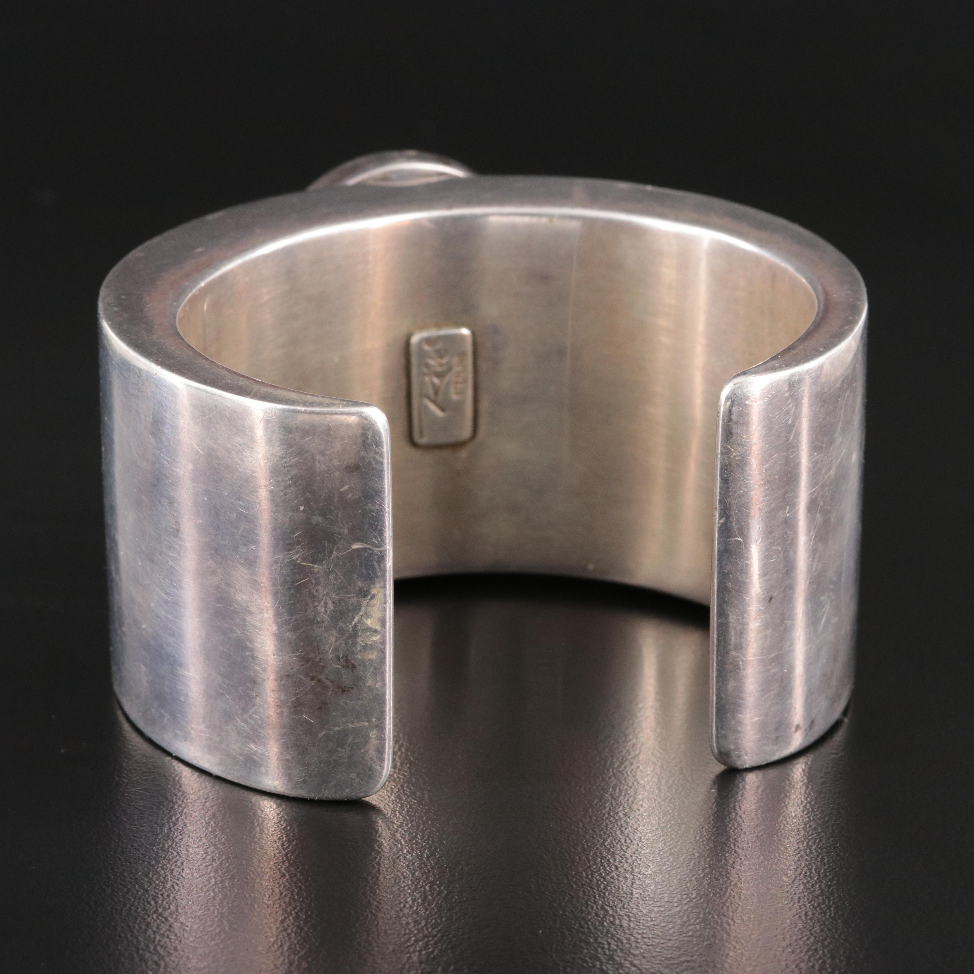 Réve Sterling Obsidian Cuff
