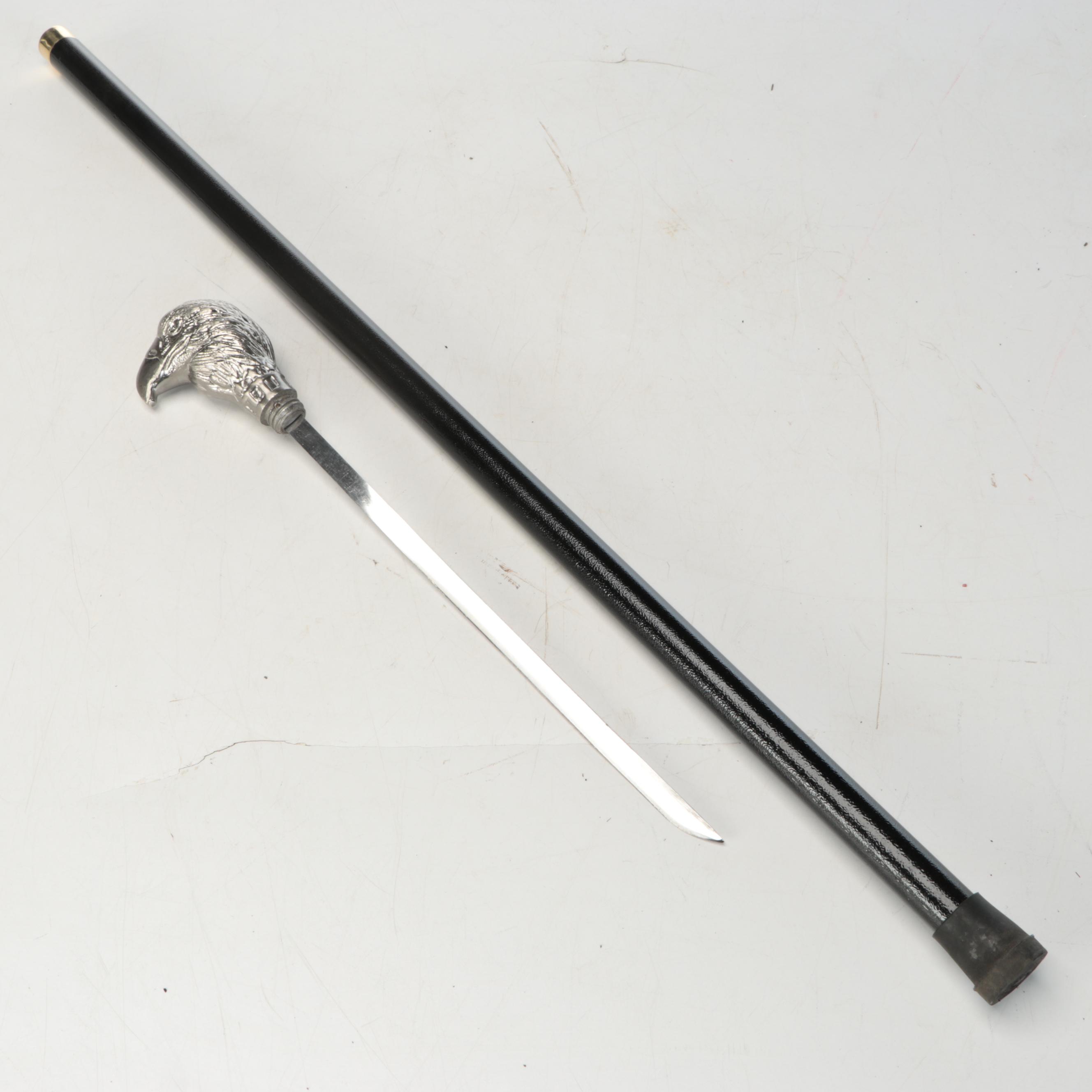 Bird Head Handled Sword Cane