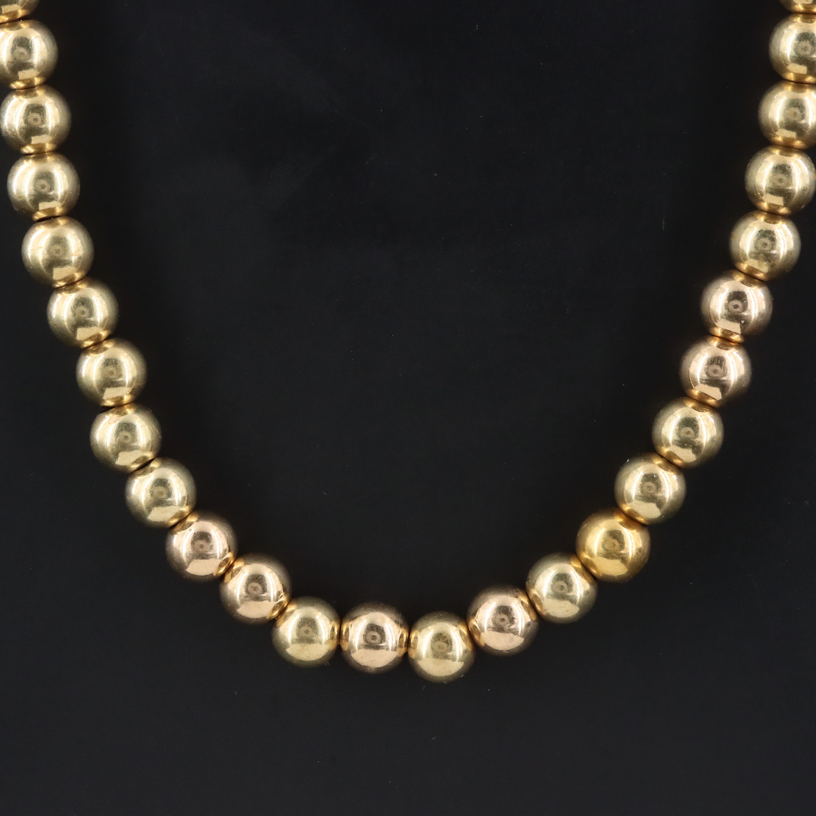 14K and 18K Bead Necklace