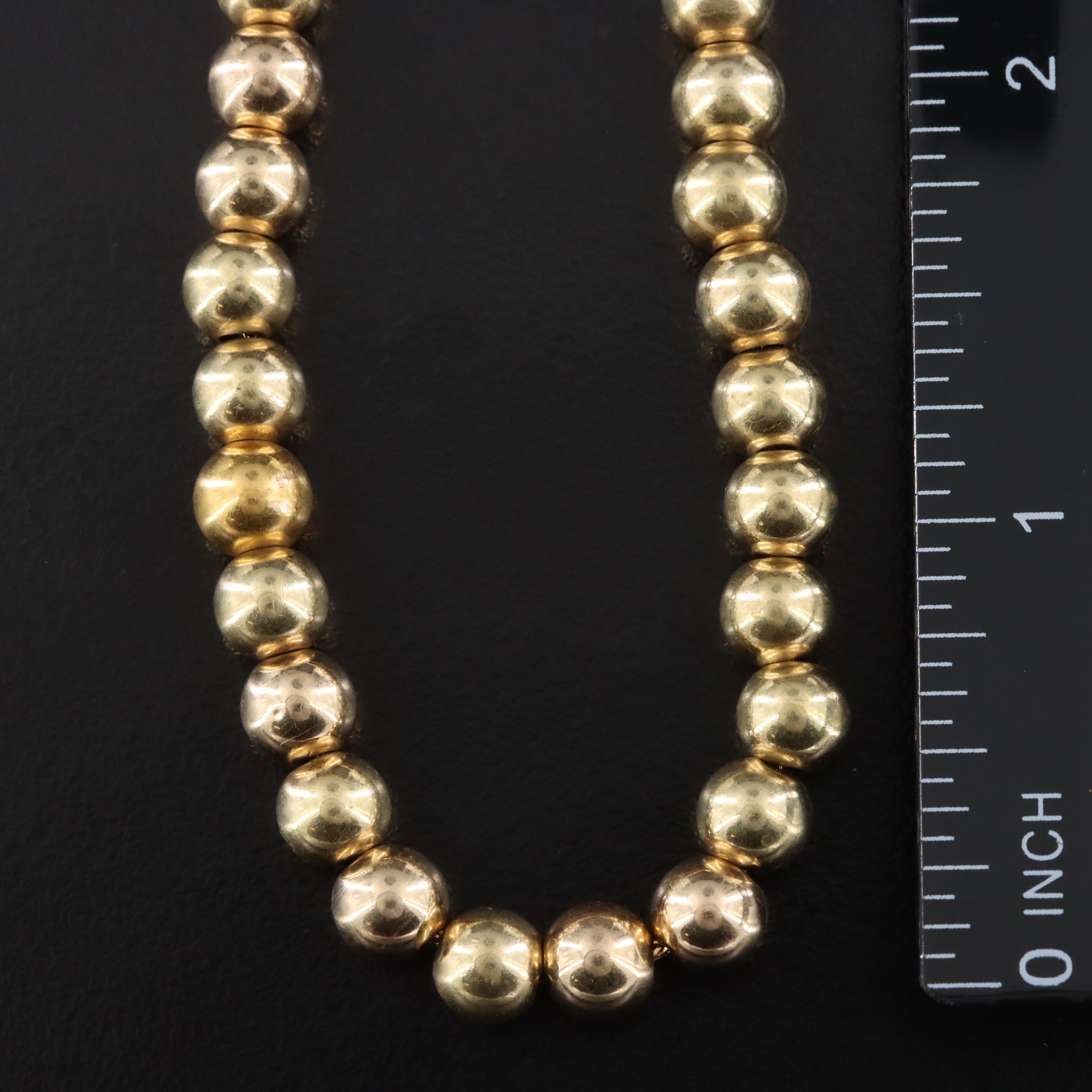 14K and 18K Bead Necklace