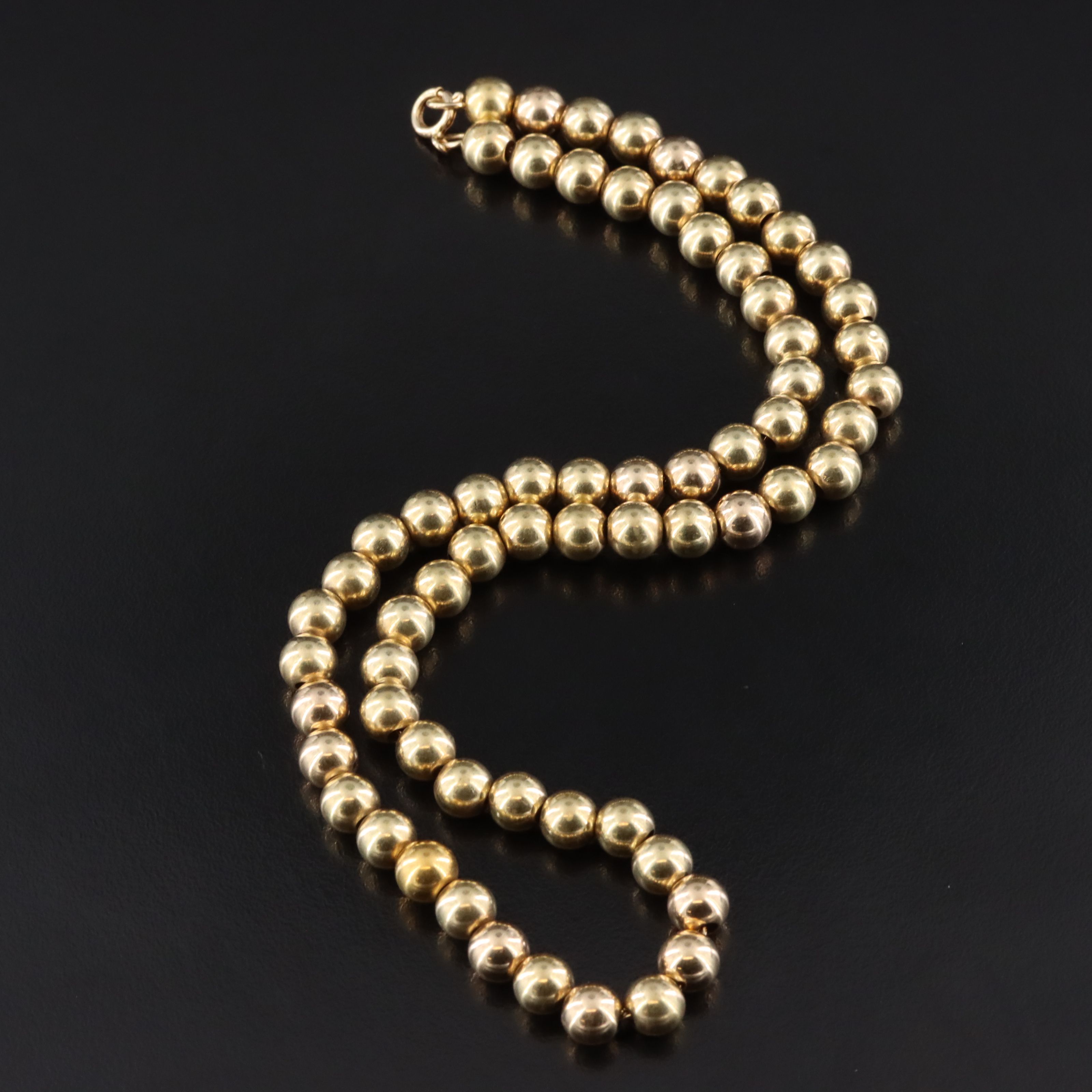14K and 18K Bead Necklace