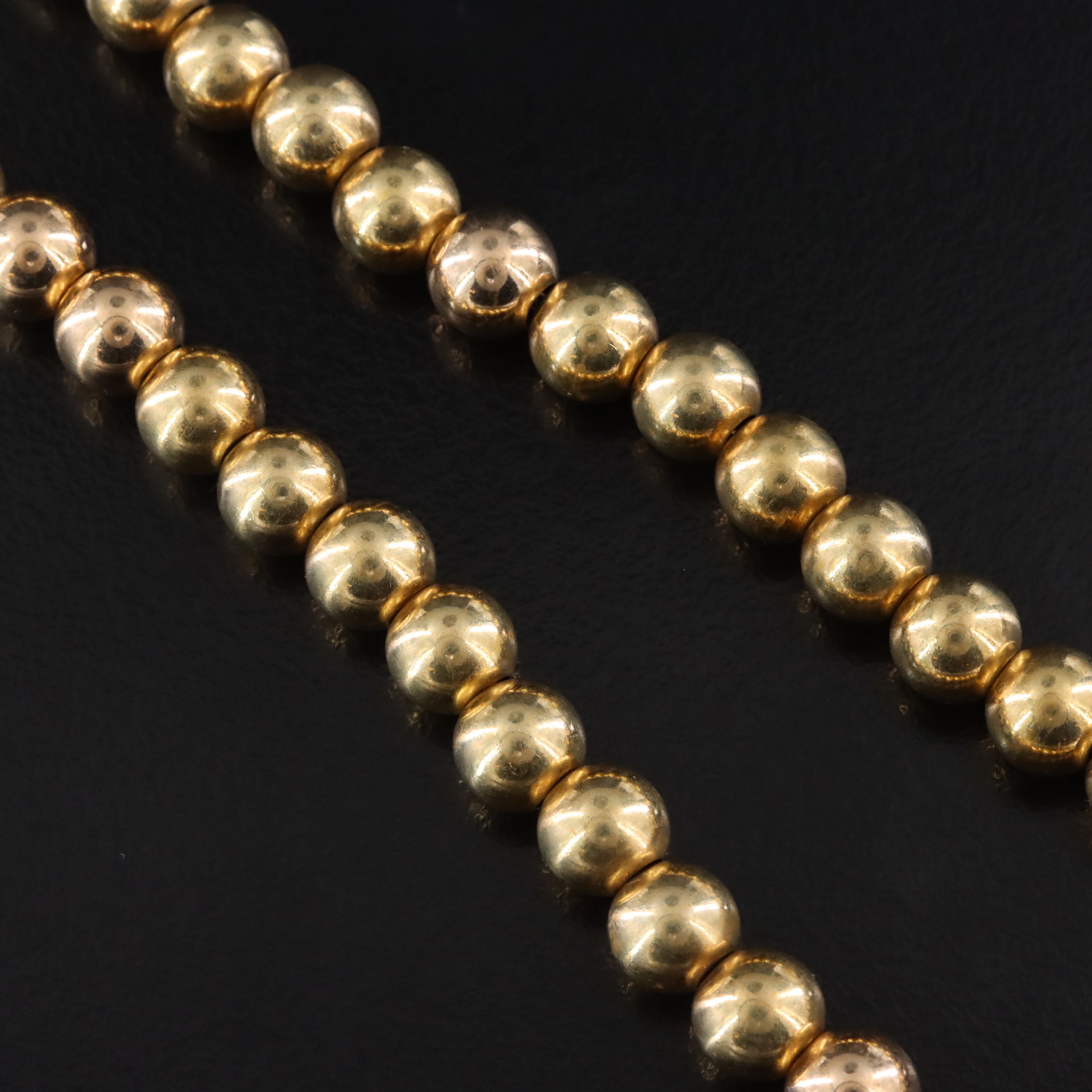 14K and 18K Bead Necklace