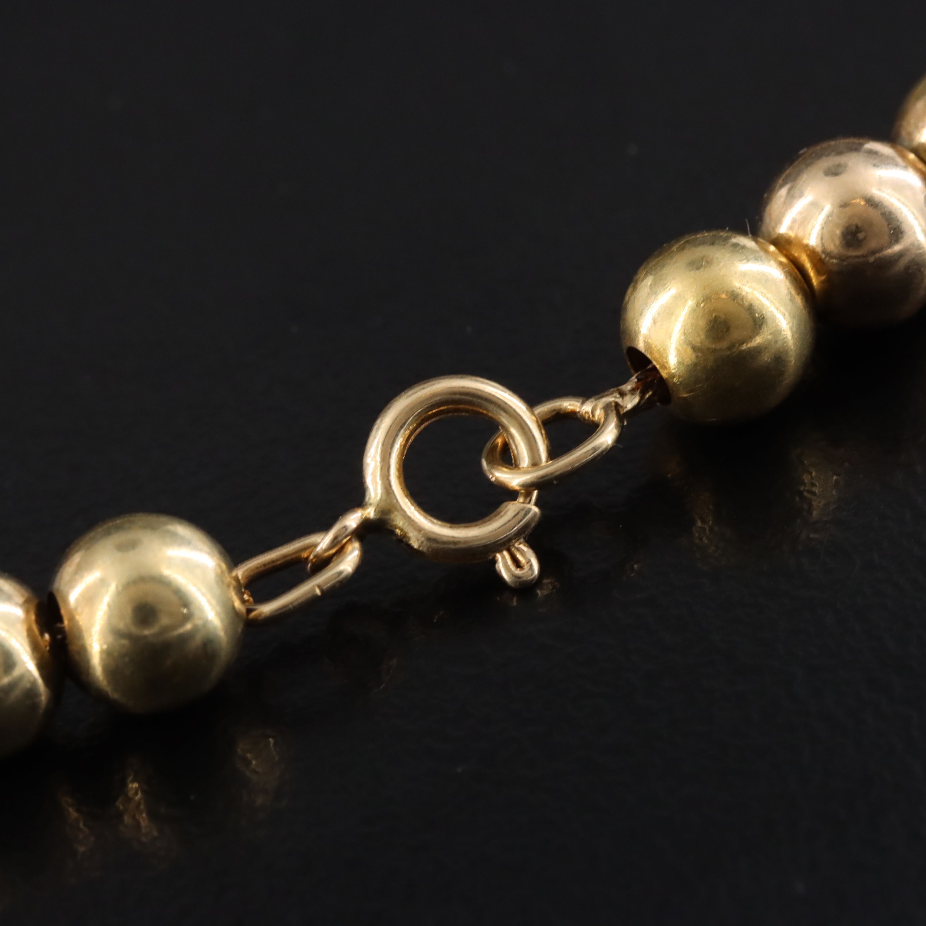 14K and 18K Bead Necklace