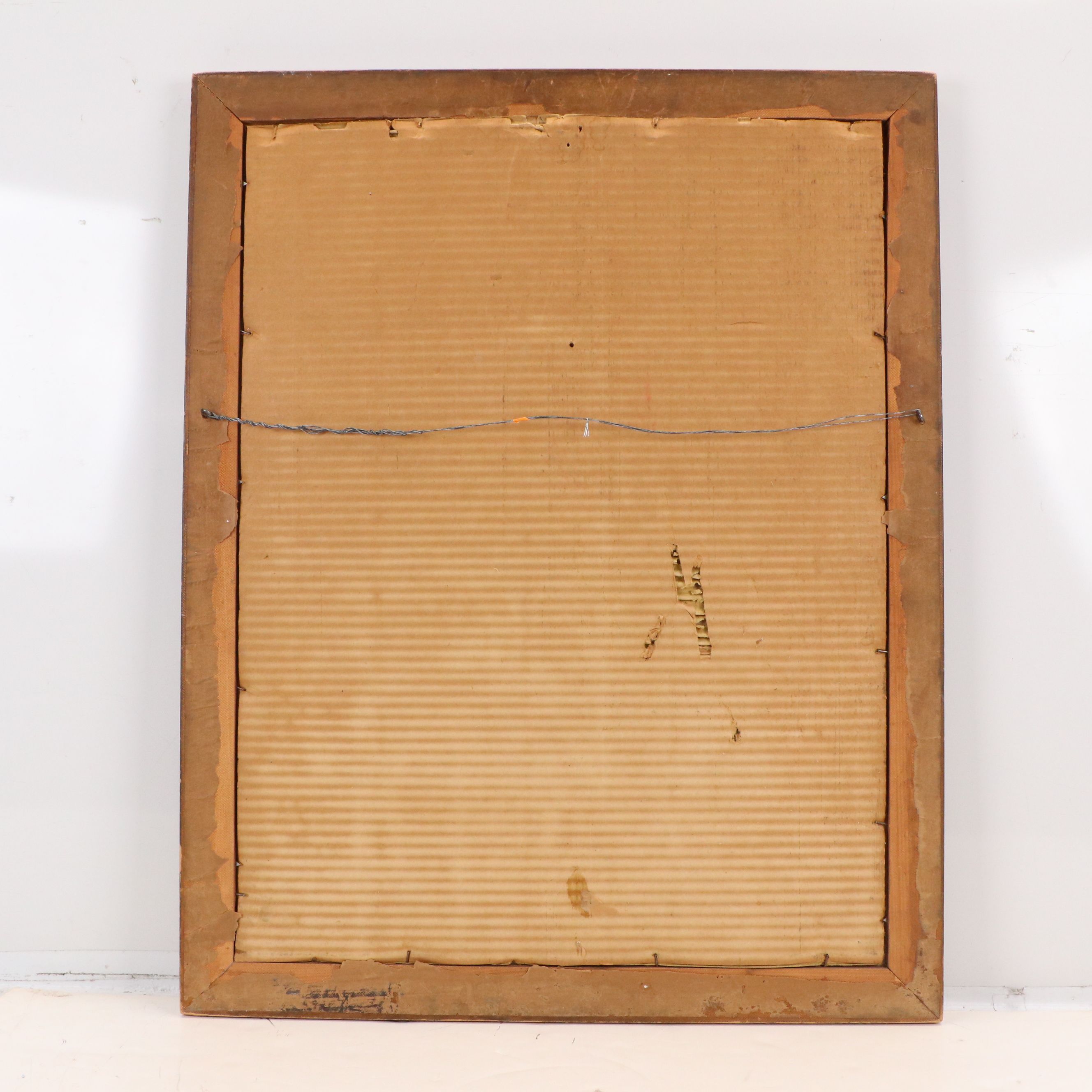 Watercolor Portrait of Woman in Gray Shirt, Mid-20th Century