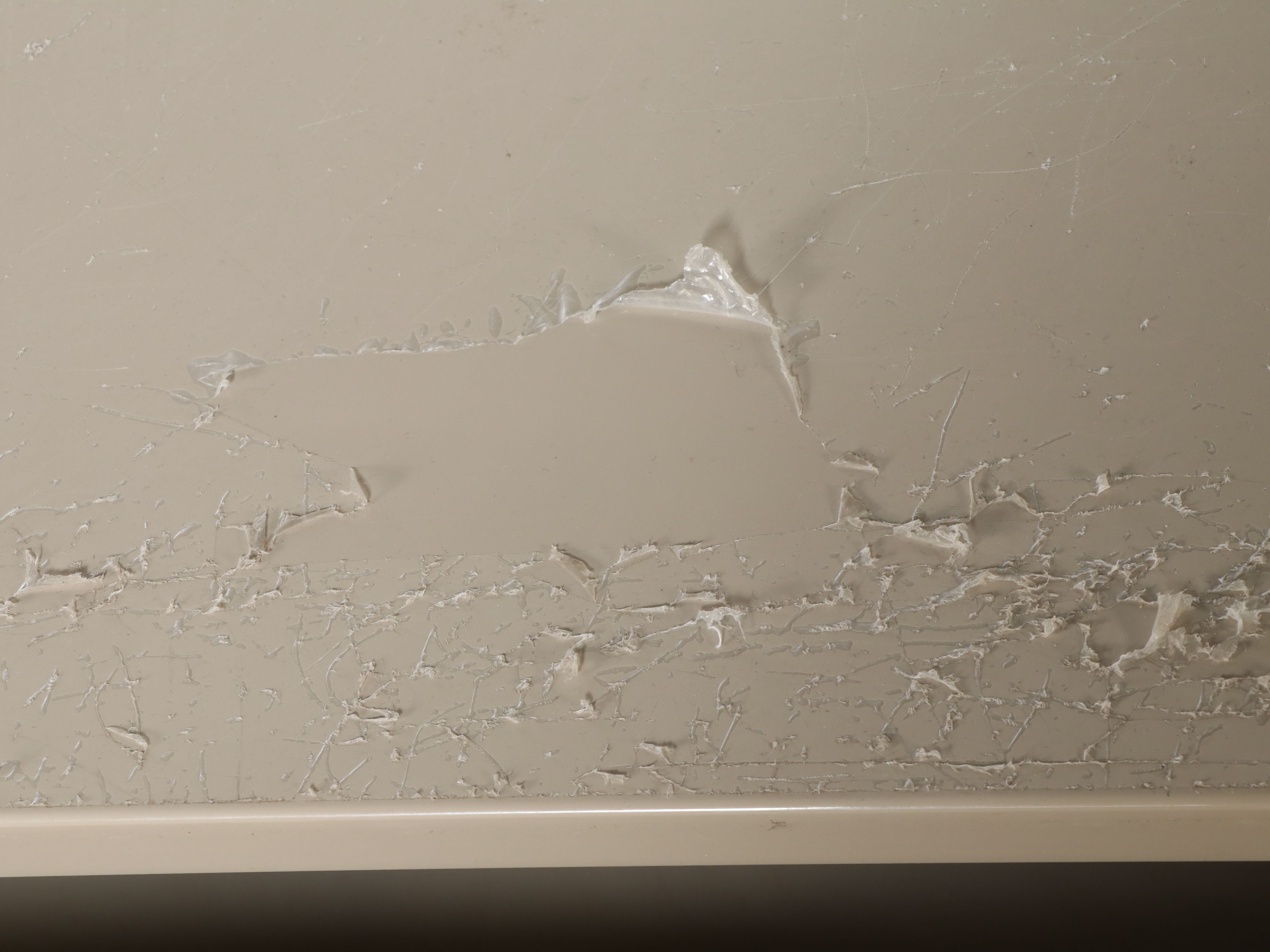 BENSEN "Brix" Pair of Beige Three-Drawer Side Tables