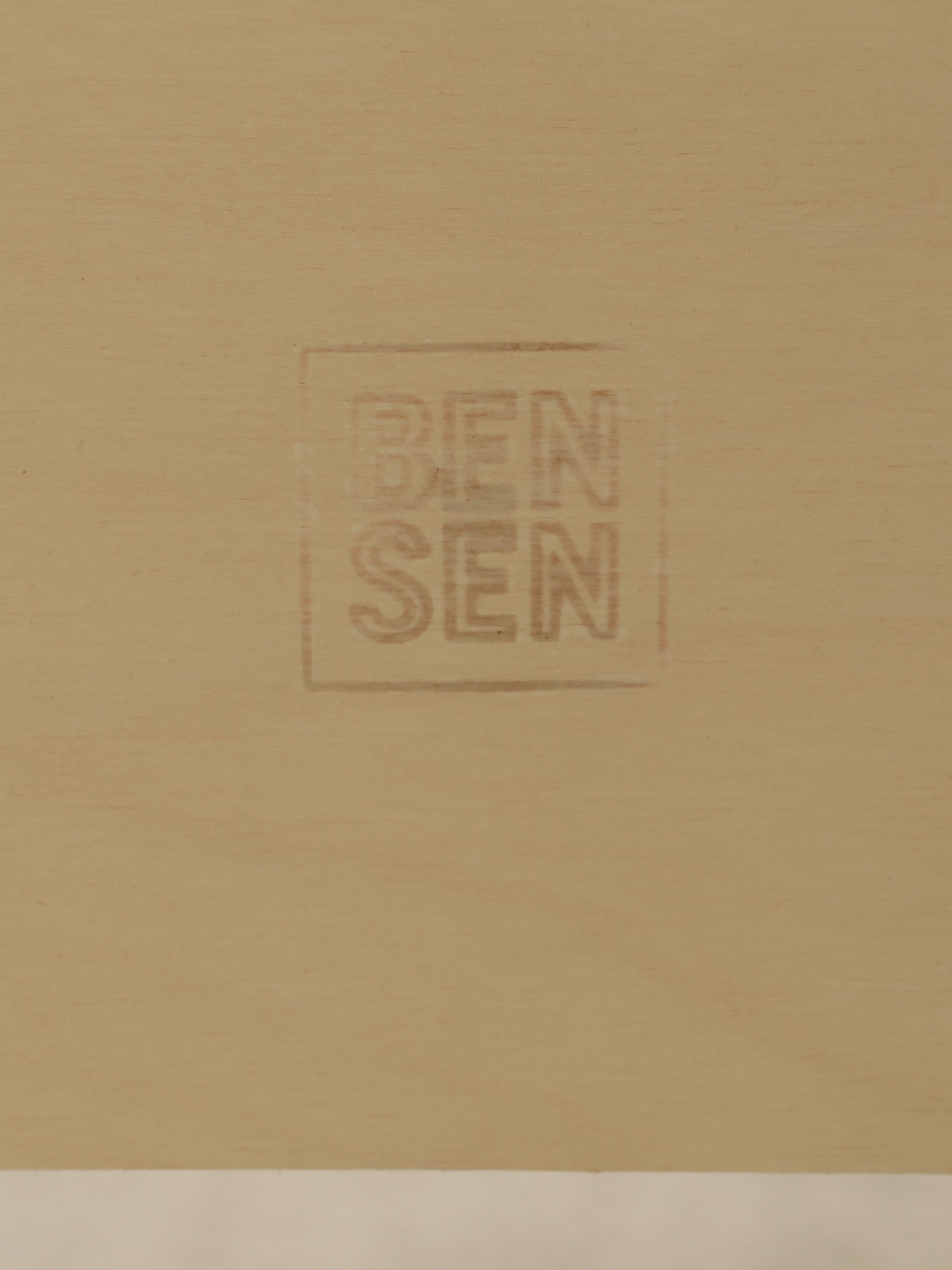 BENSEN "Brix" Pair of Beige Three-Drawer Side Tables
