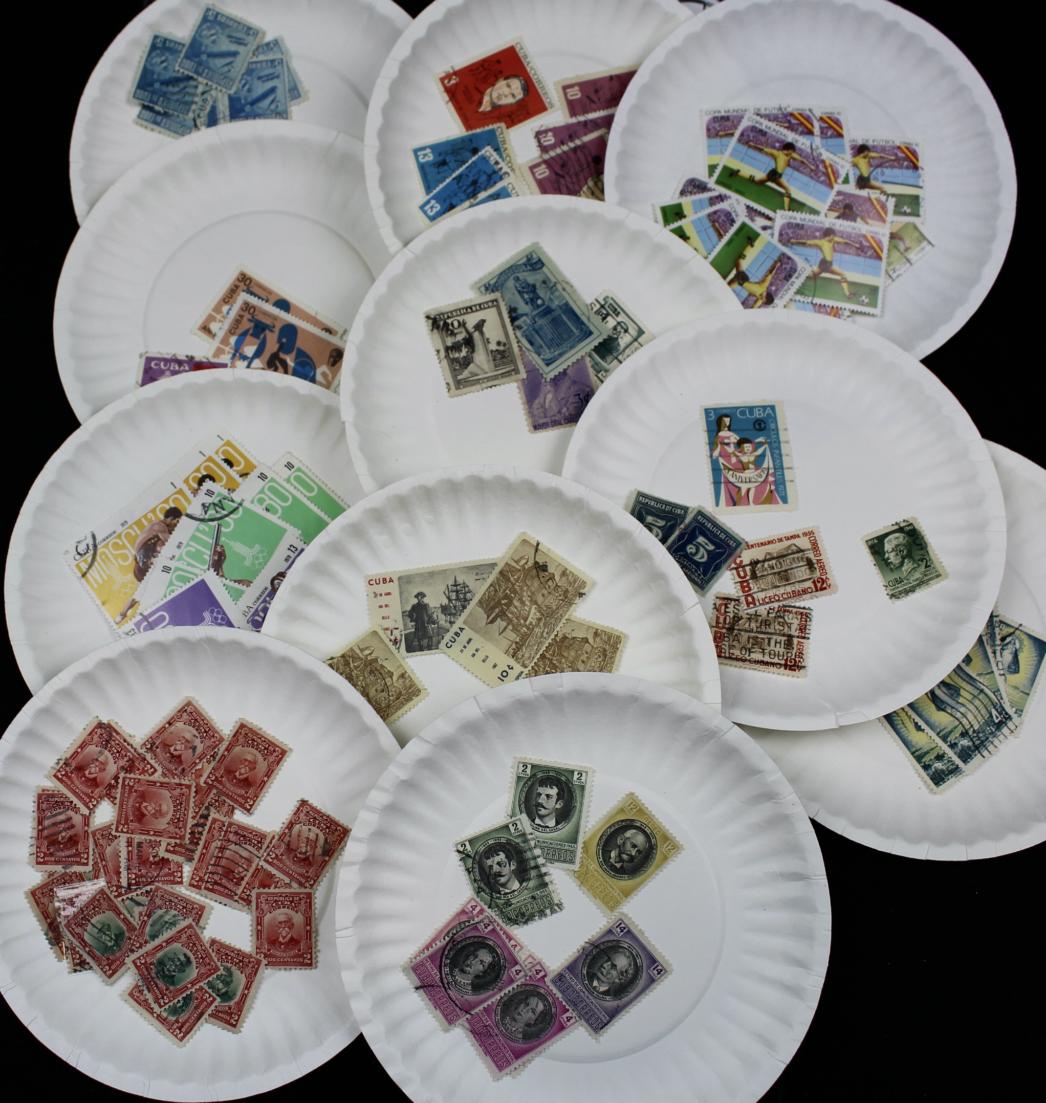 Box of Thousands of Mint and Used Worldwide Postage Stamps