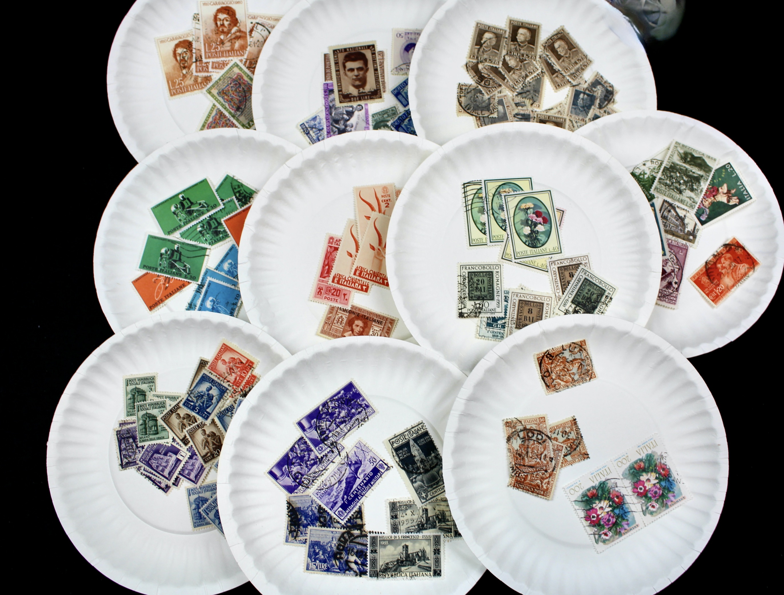 Box of Thousands of Mint and Used Worldwide Postage Stamps