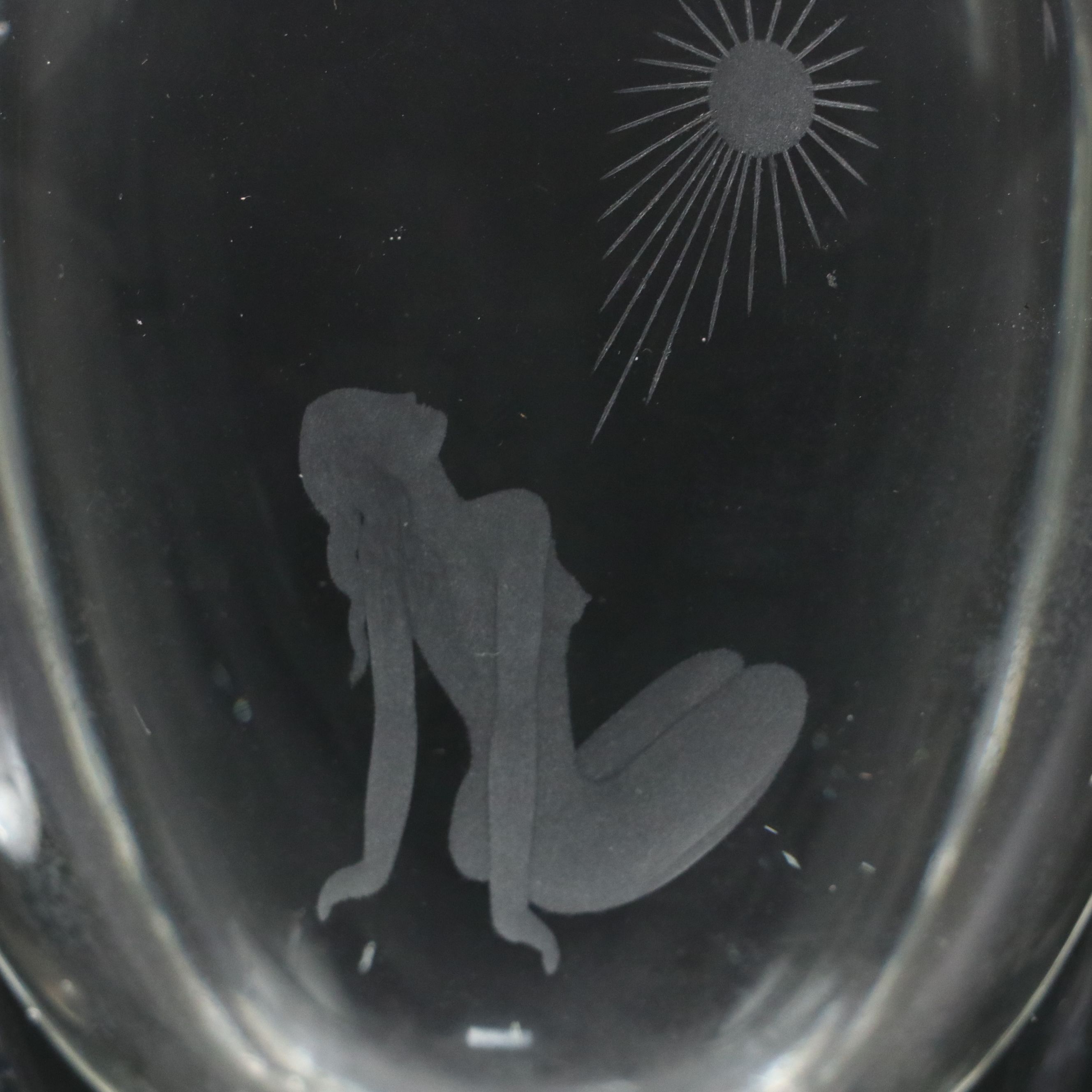 Kosta Swedish Squirrel Vase with Kjellander Attributed Mid-Century Vase