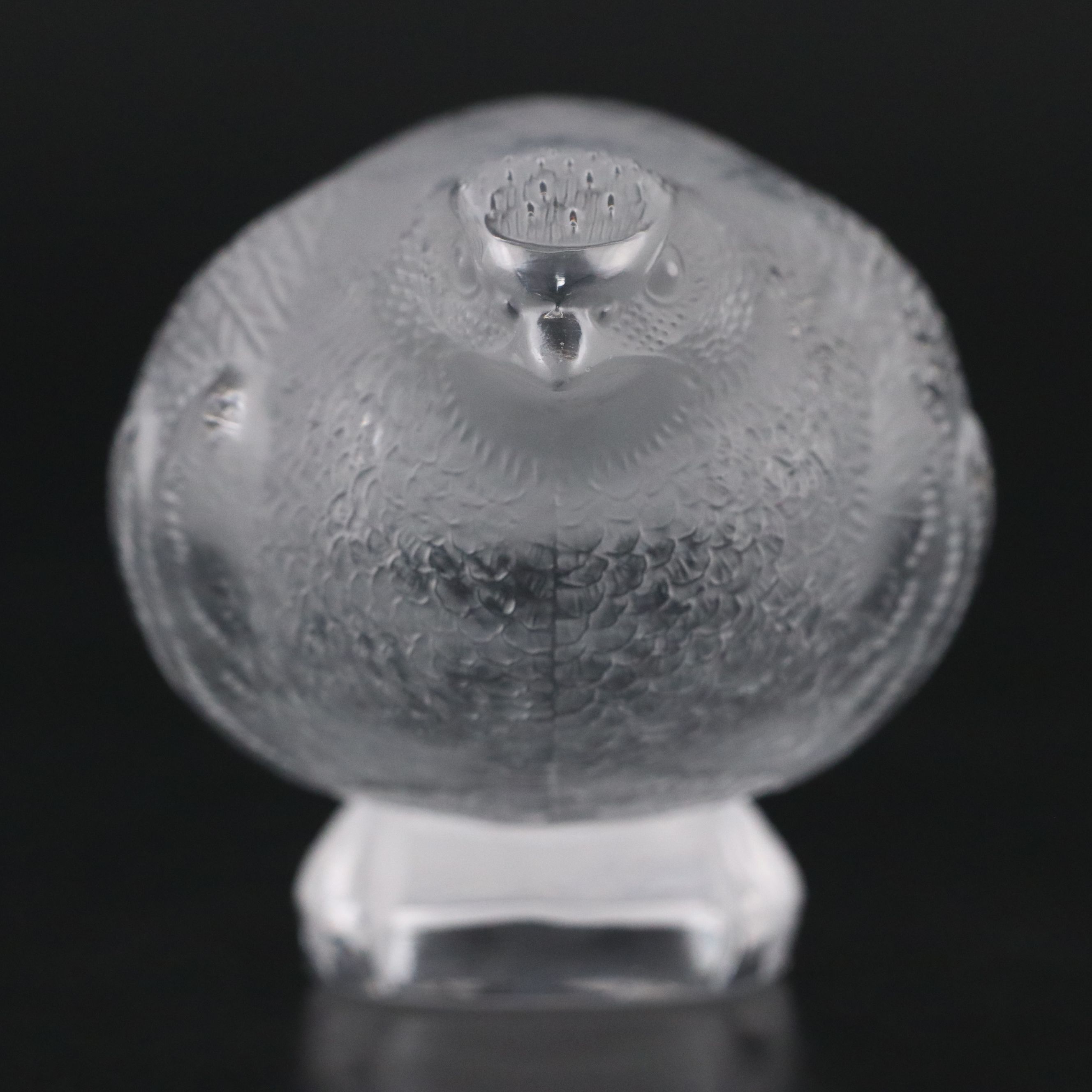 Lalique Crystal "Perdrix Couchee" Crouching Partridge Paperweight
