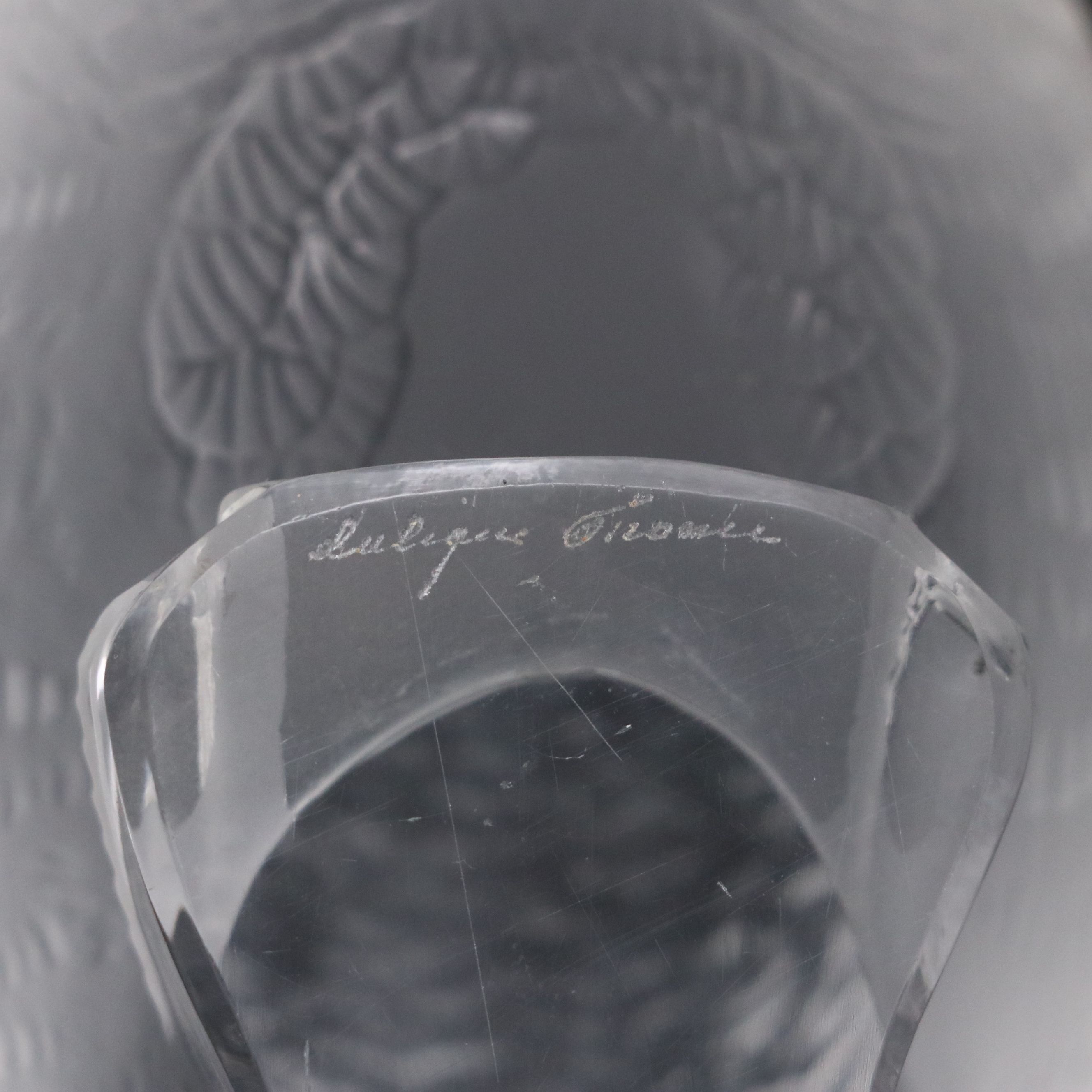 Lalique Crystal "Perdrix Couchee" Crouching Partridge Paperweight