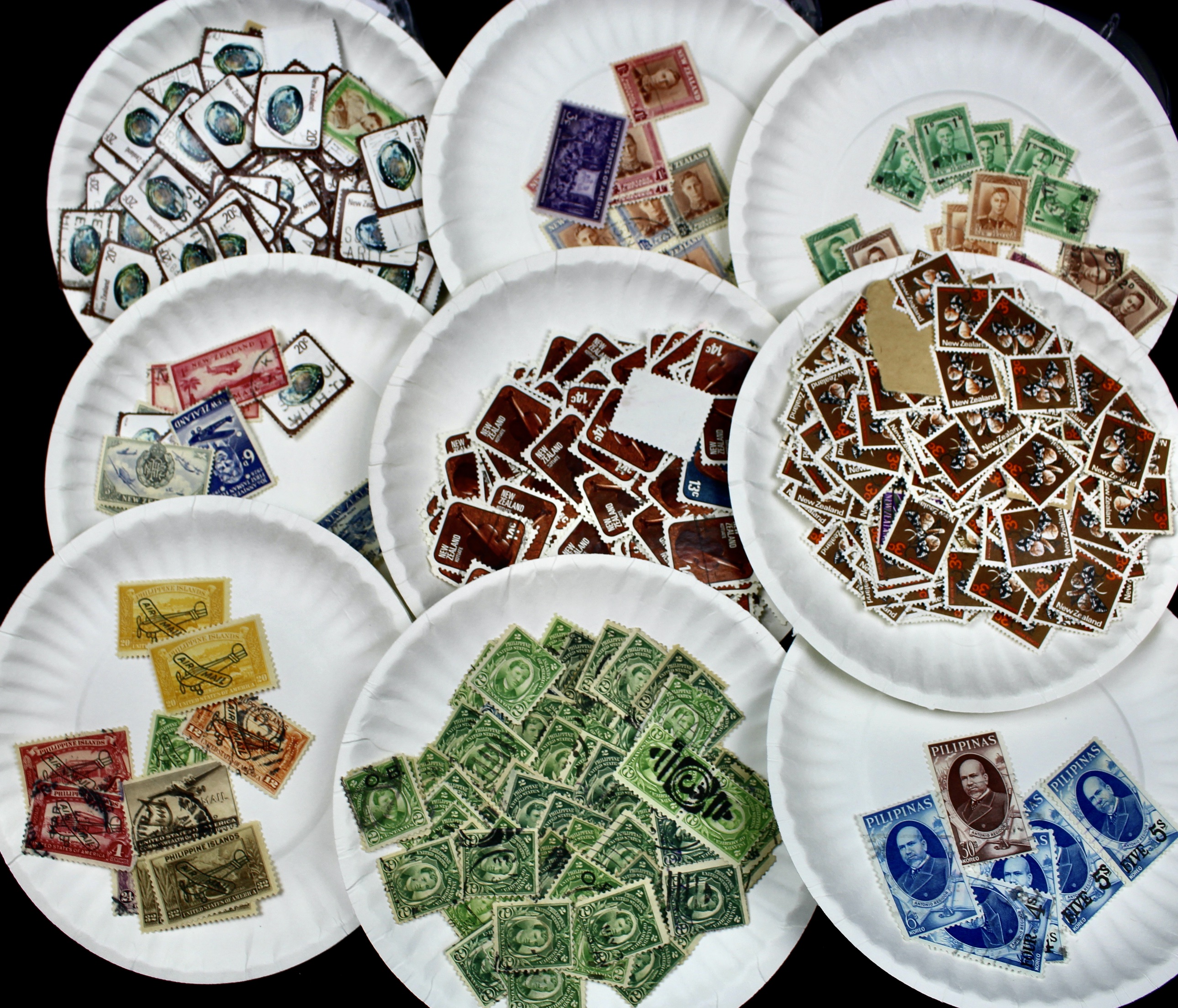 Box of Thousands of Used U.S. and Worldwide Postage Stamps