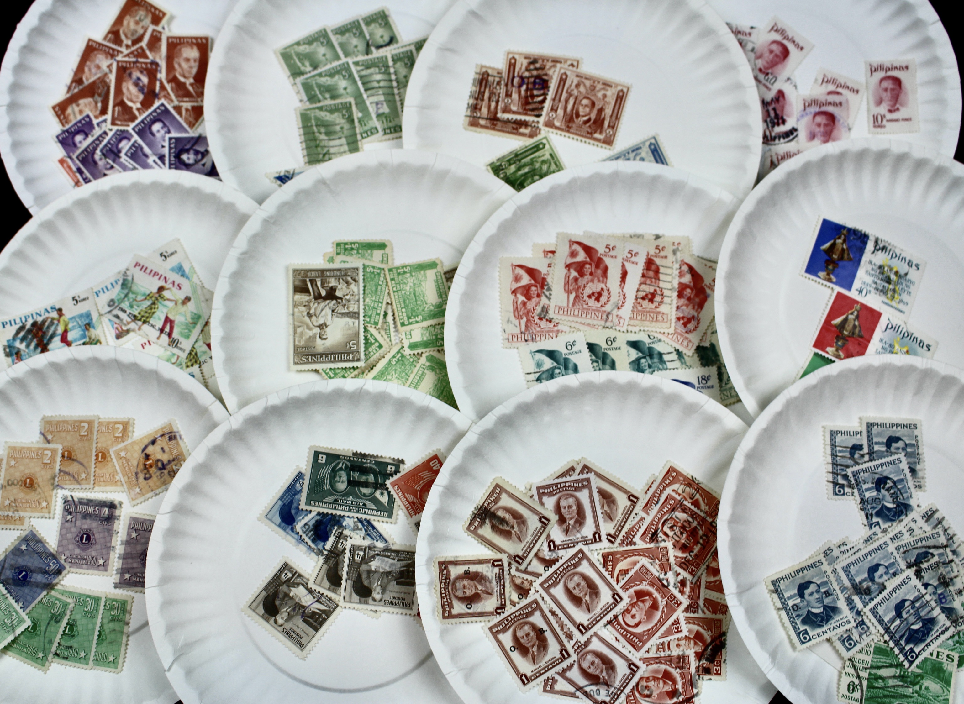 Box of Thousands of Used U.S. and Worldwide Postage Stamps