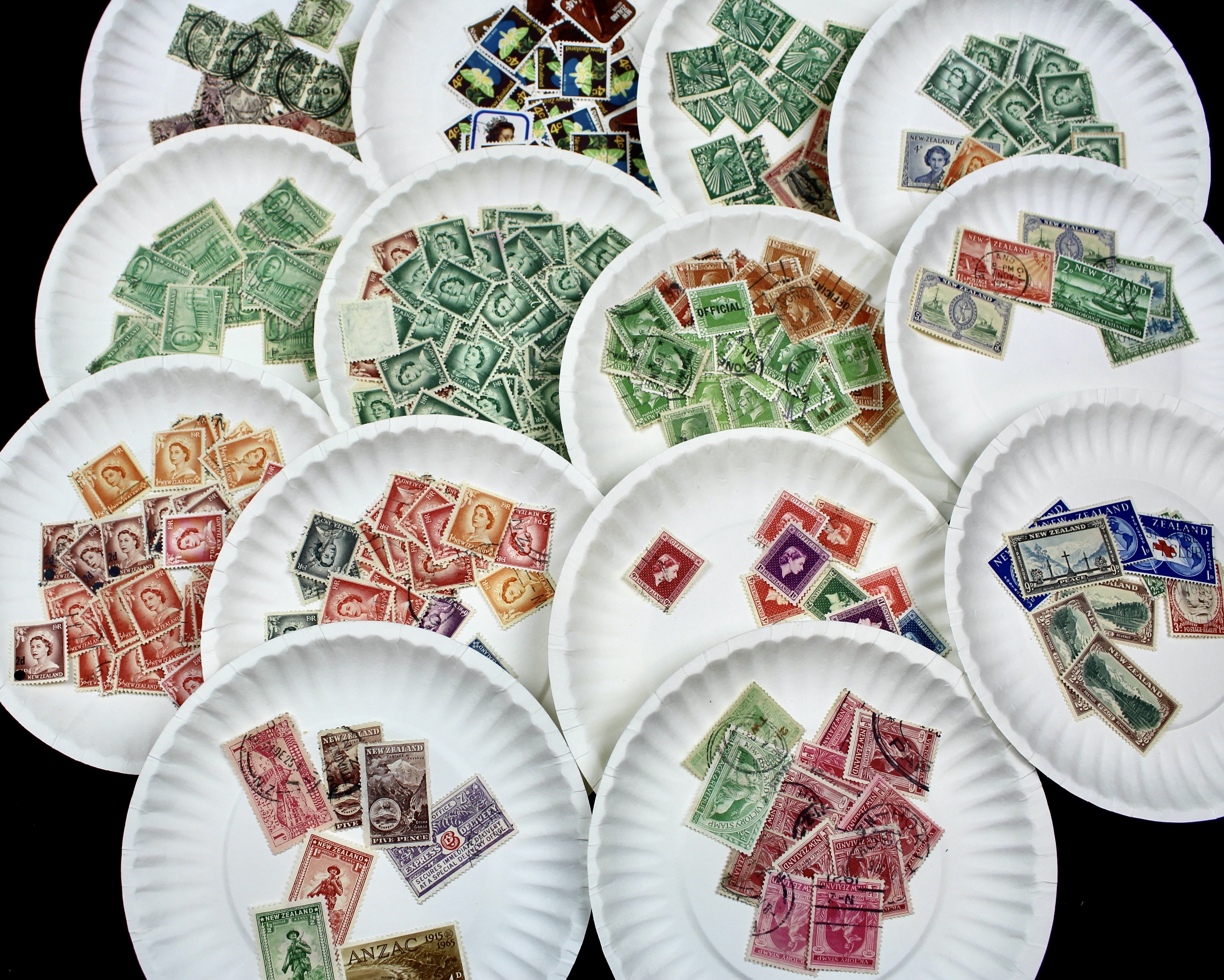 Box of Thousands of Used U.S. and Worldwide Postage Stamps