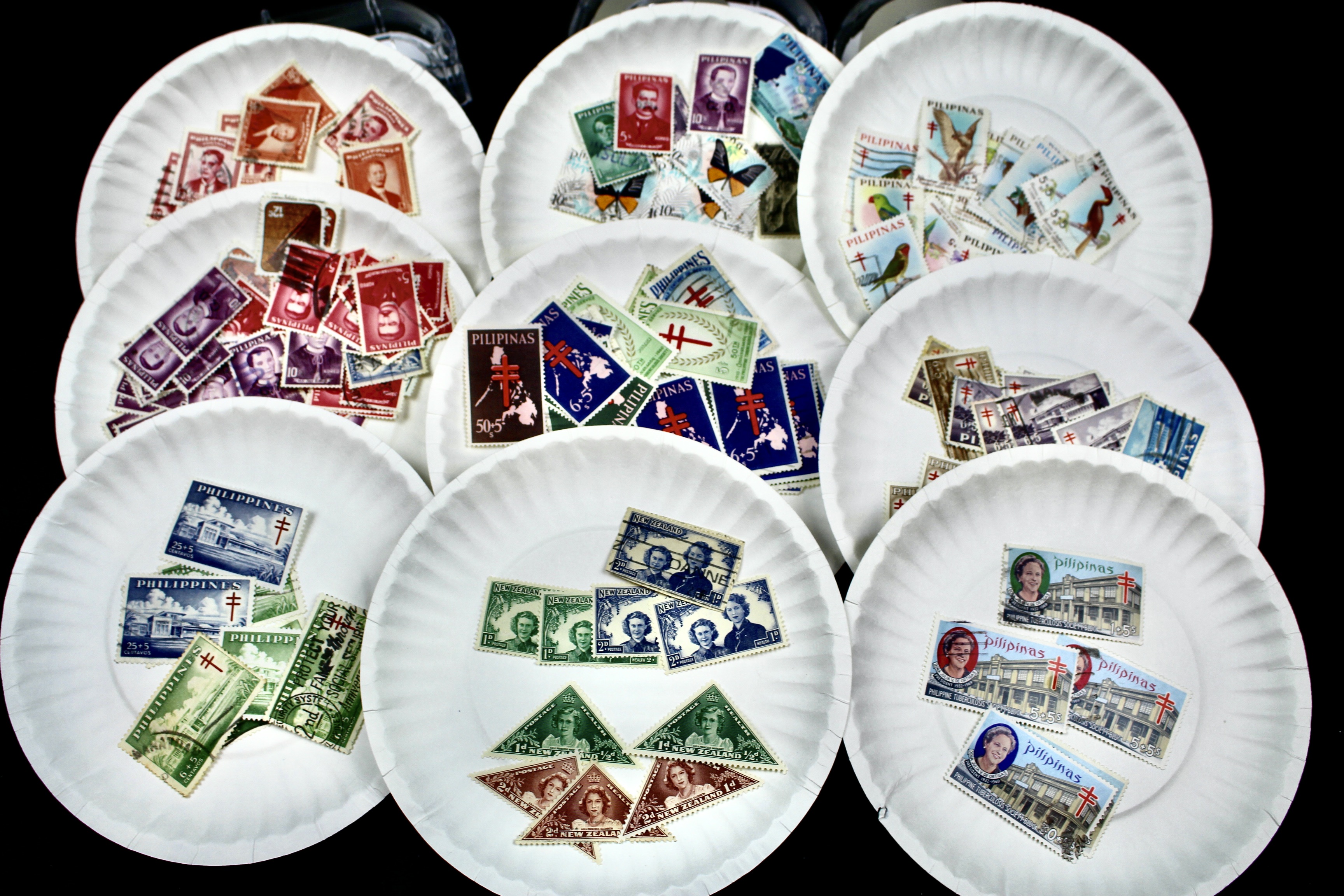 Box of Thousands of Used U.S. and Worldwide Postage Stamps