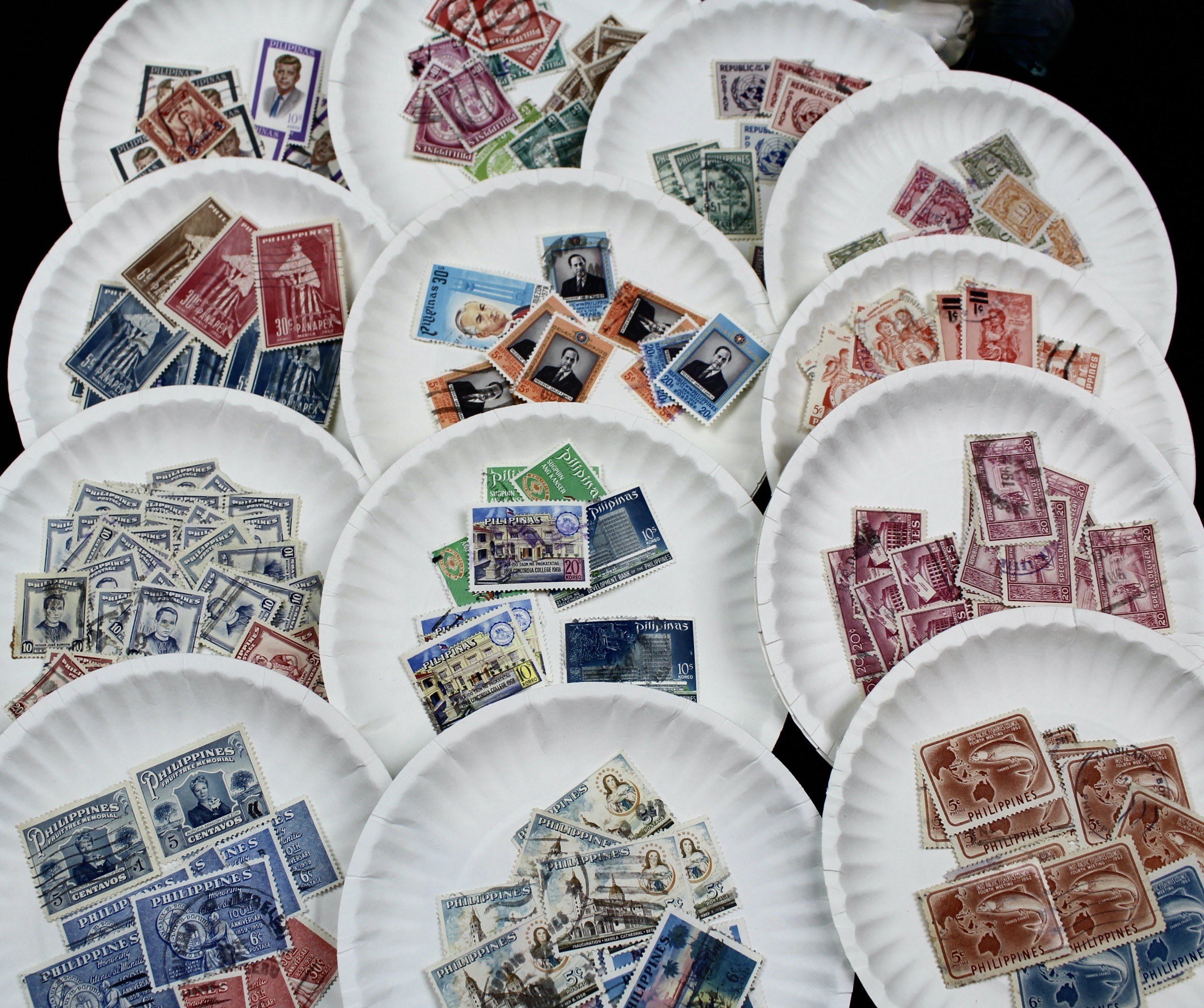 Box of Thousands of Used U.S. and Worldwide Postage Stamps