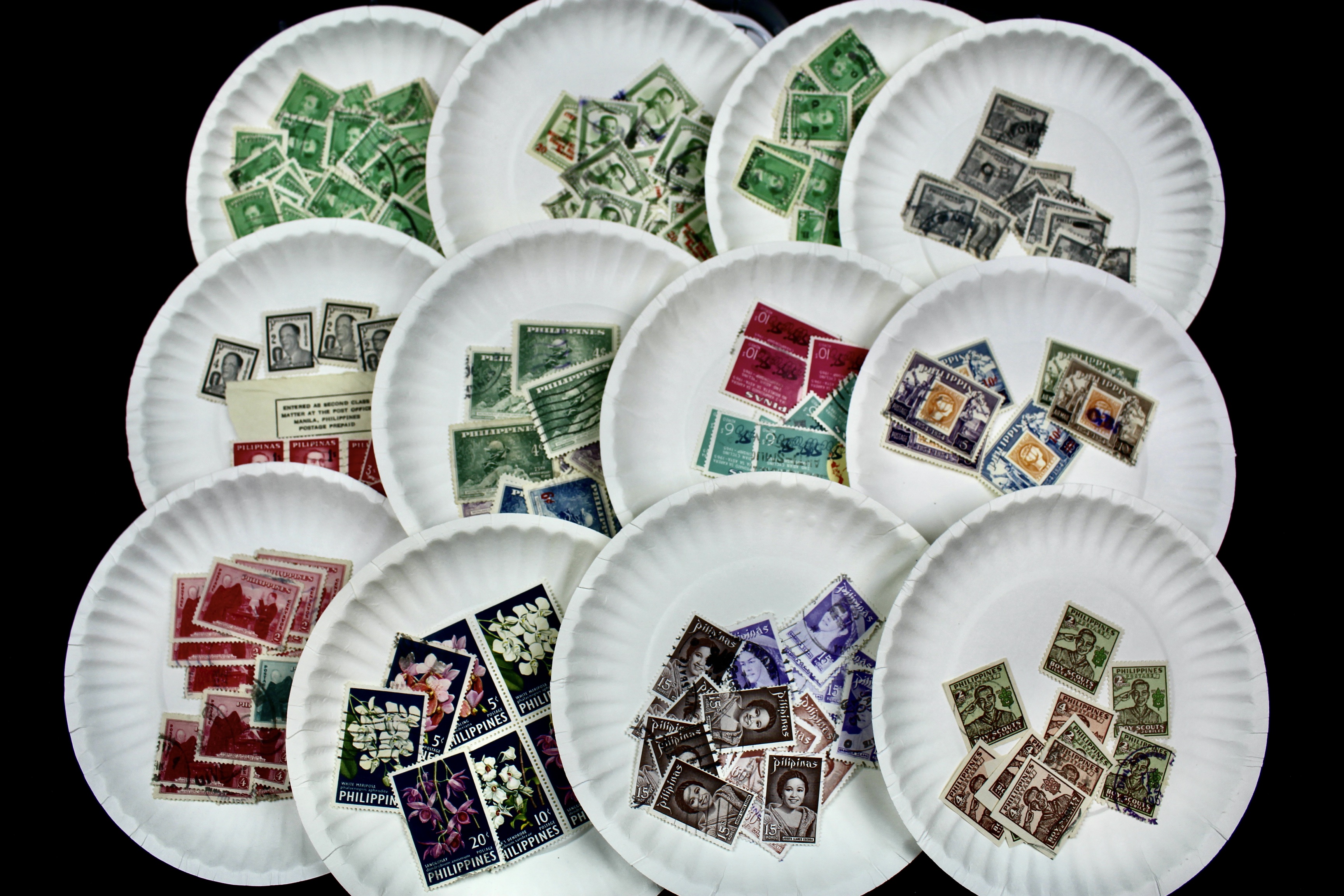 Box of Thousands of Used U.S. and Worldwide Postage Stamps