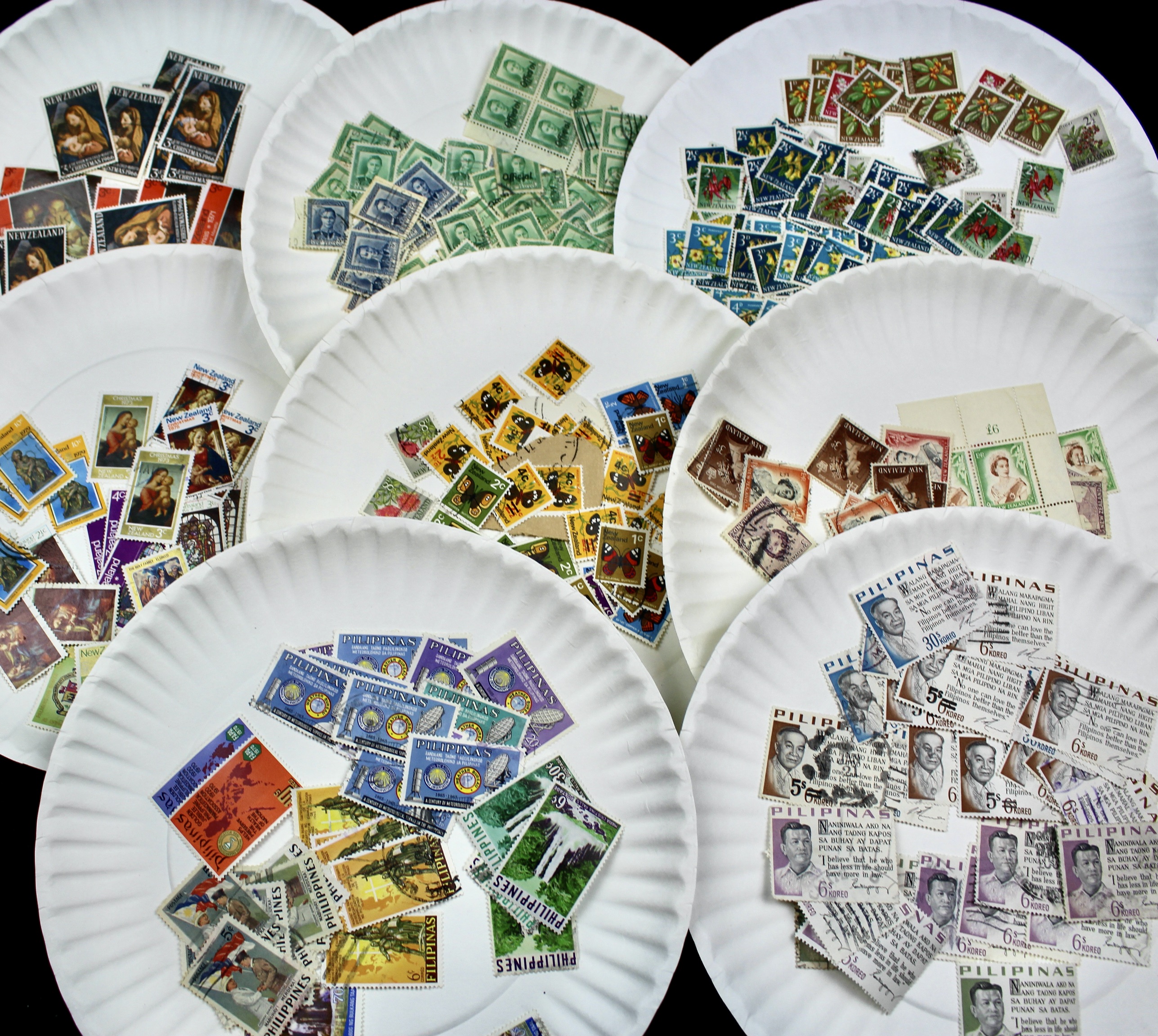 Box of Thousands of Used U.S. and Worldwide Postage Stamps