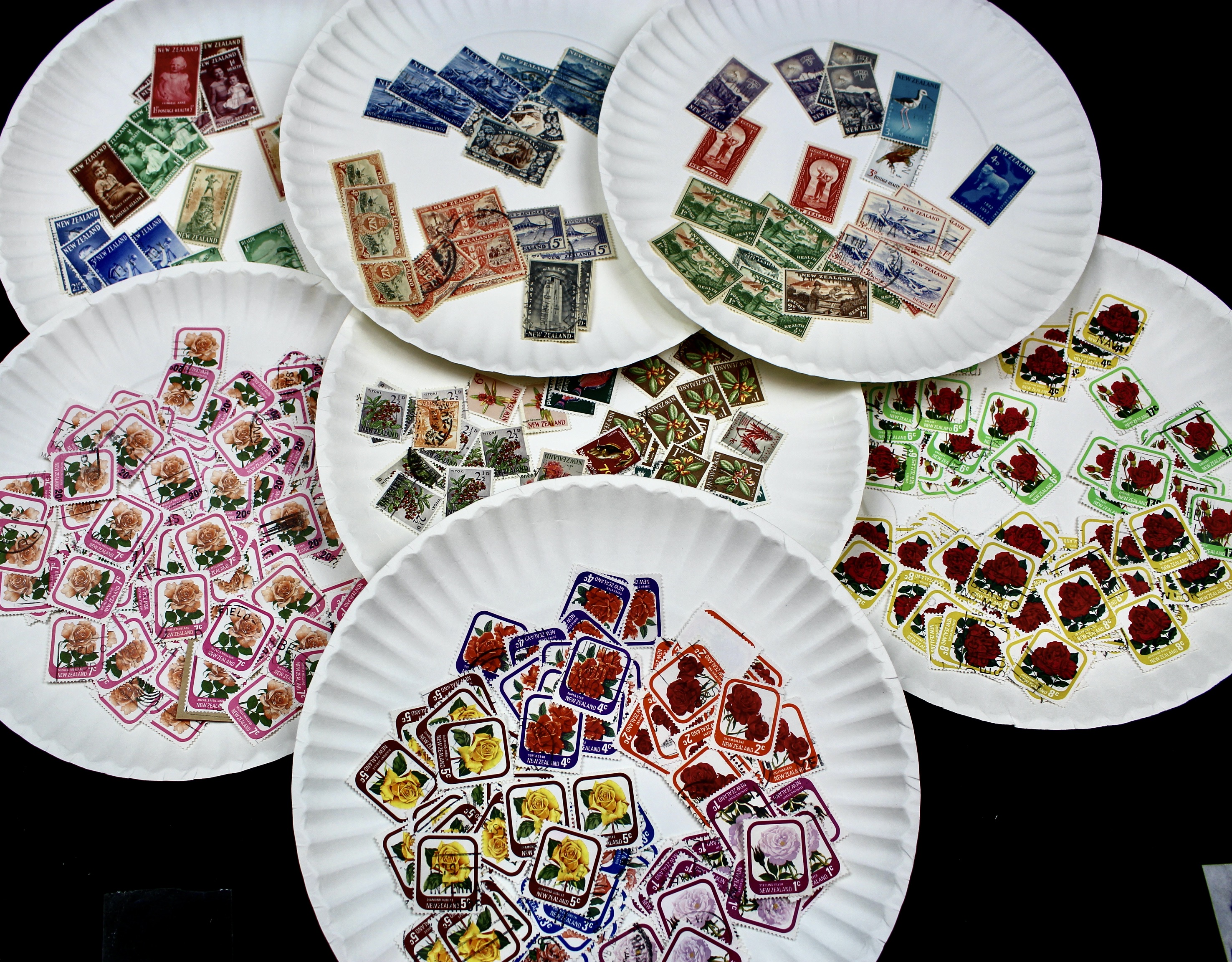 Box of Thousands of Used U.S. and Worldwide Postage Stamps