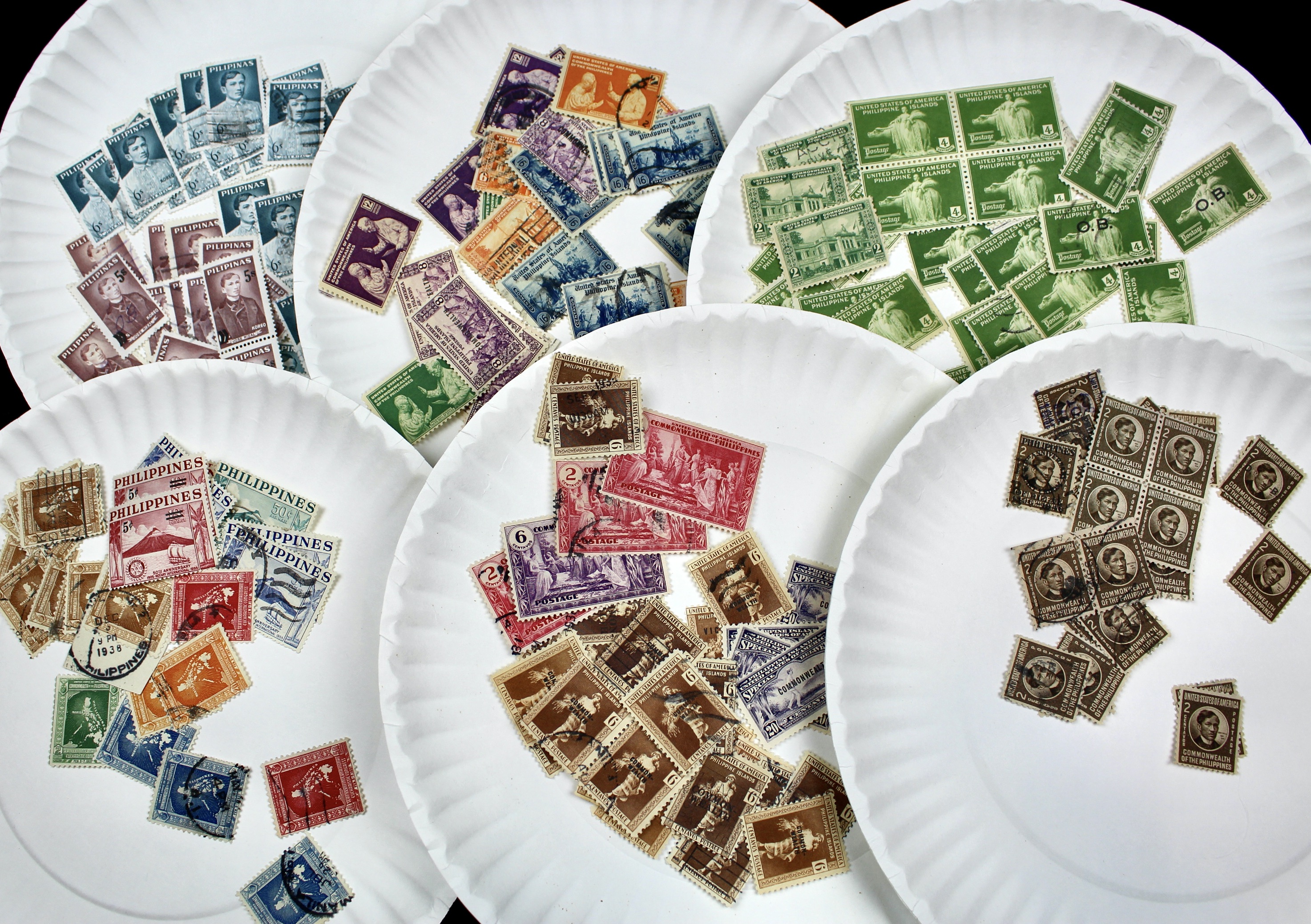 Box of Thousands of Used U.S. and Worldwide Postage Stamps