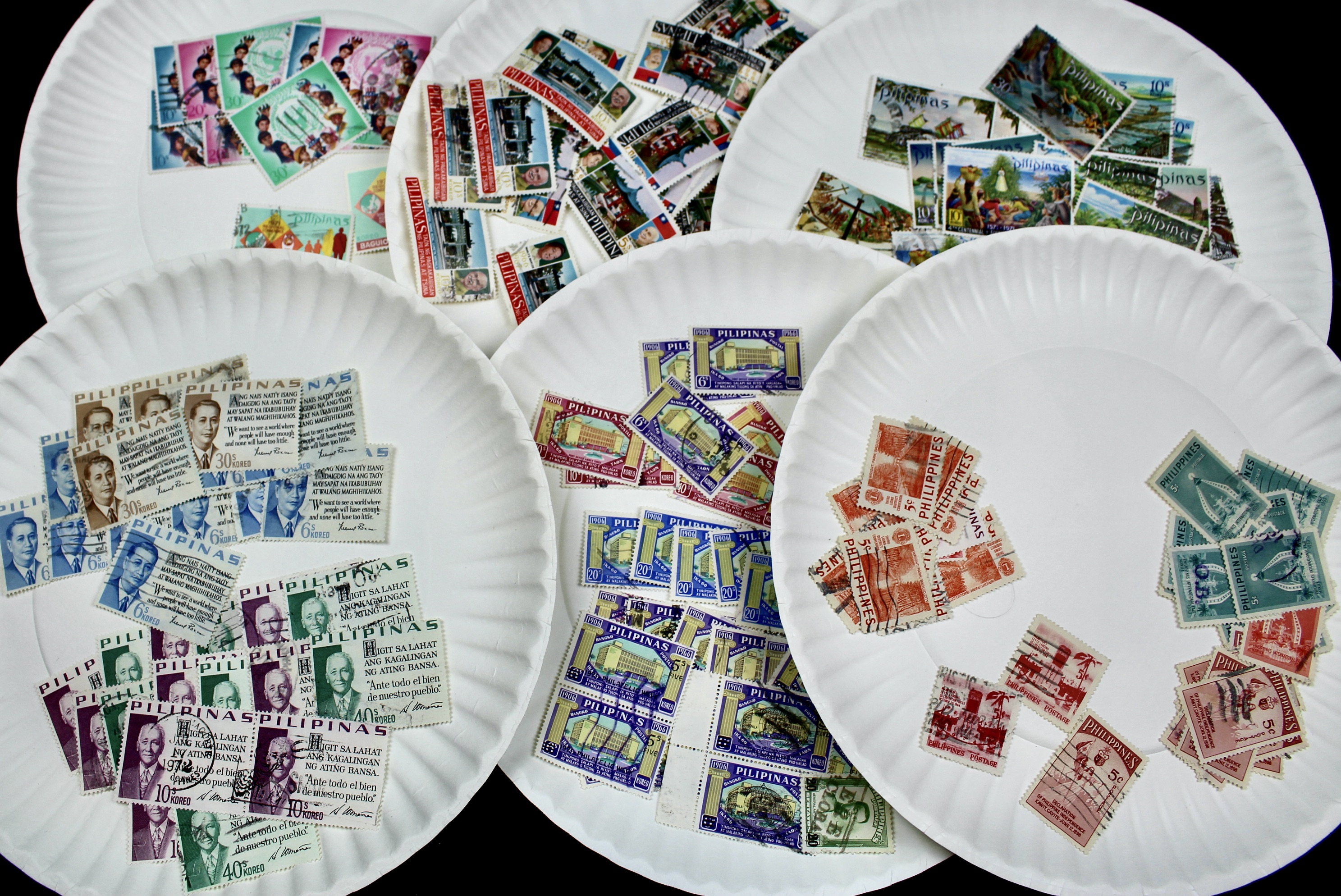 Box of Thousands of Used U.S. and Worldwide Postage Stamps