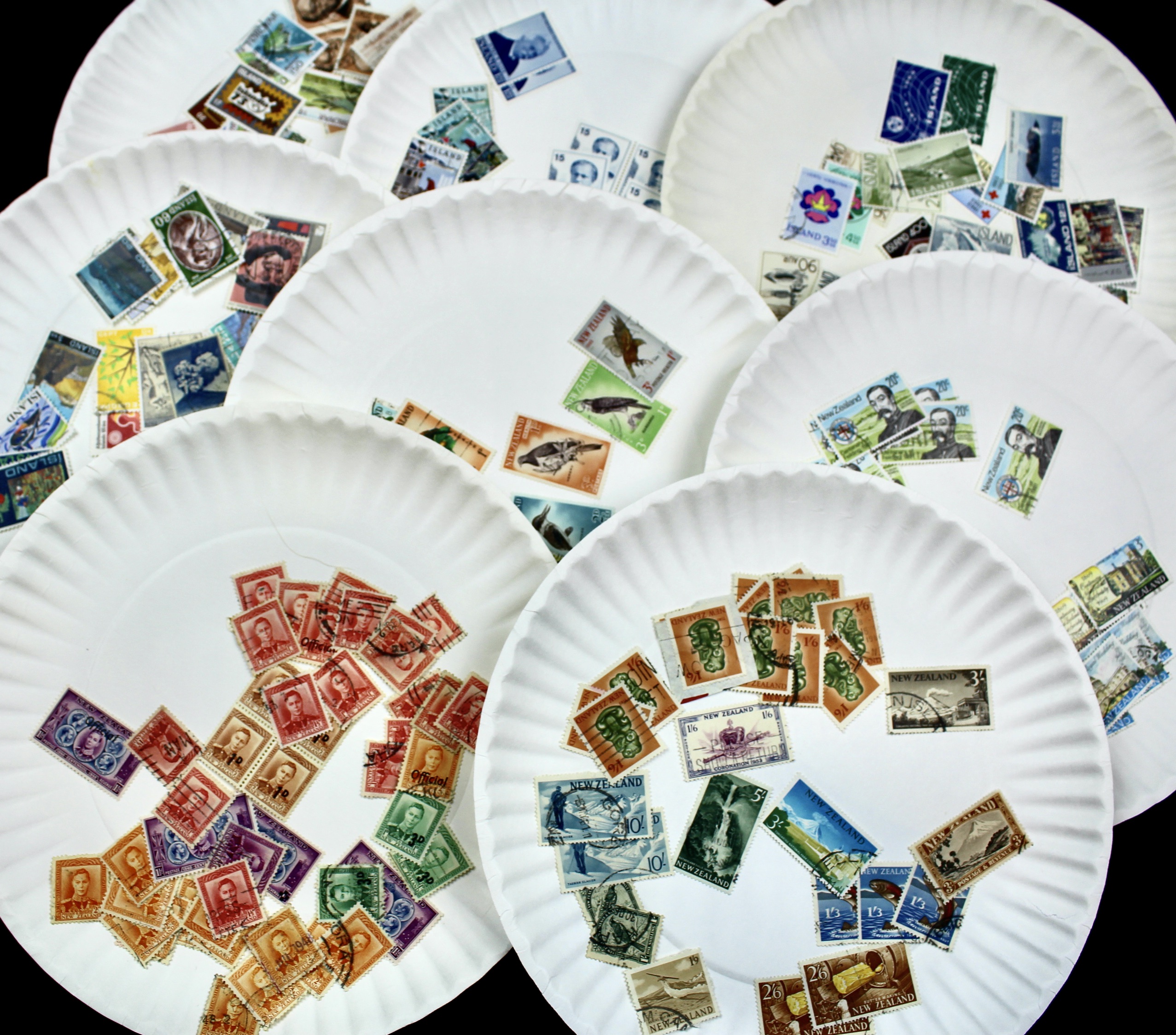 Box of Thousands of Used U.S. and Worldwide Postage Stamps