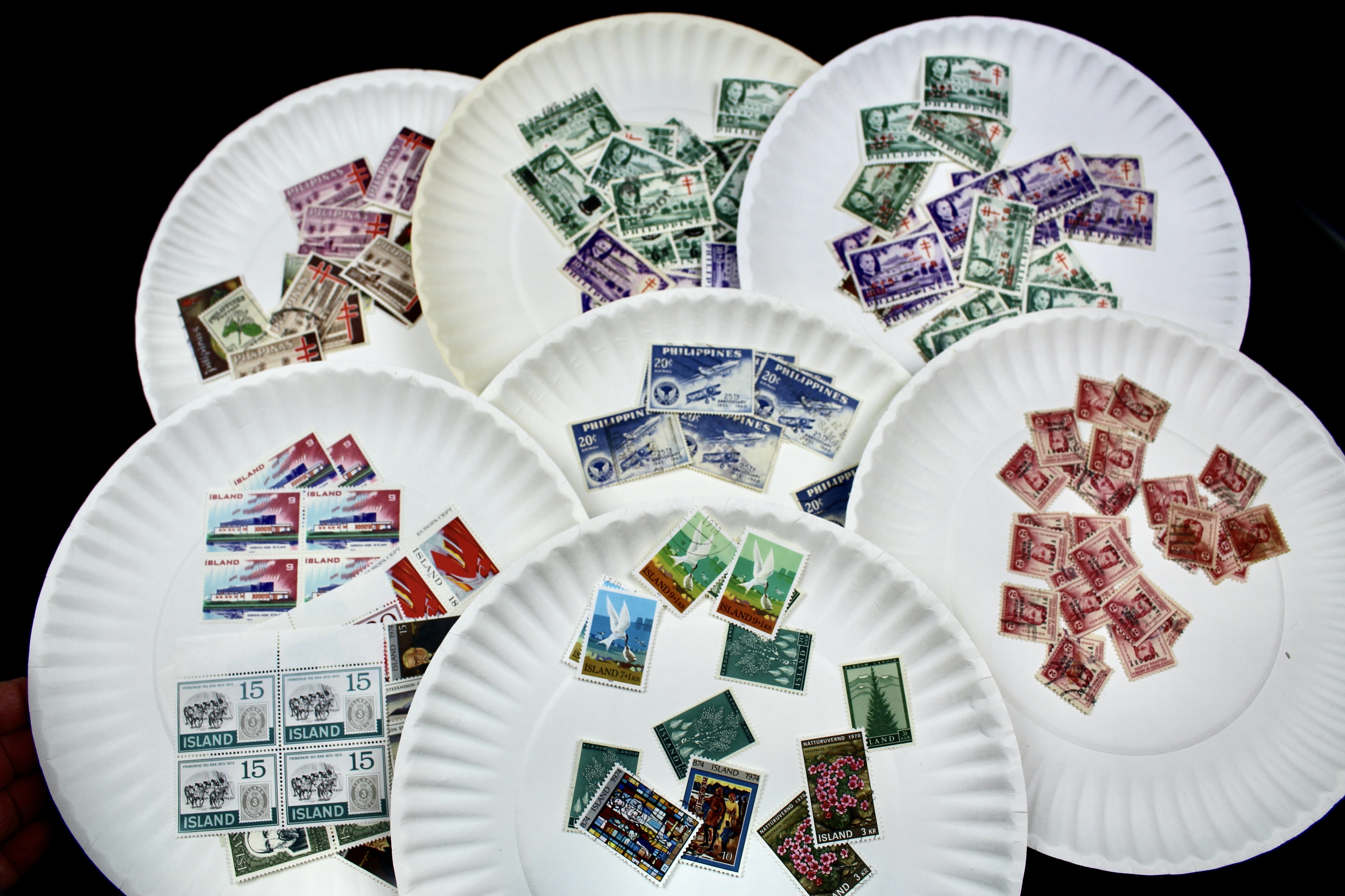 Box of Thousands of Used U.S. and Worldwide Postage Stamps