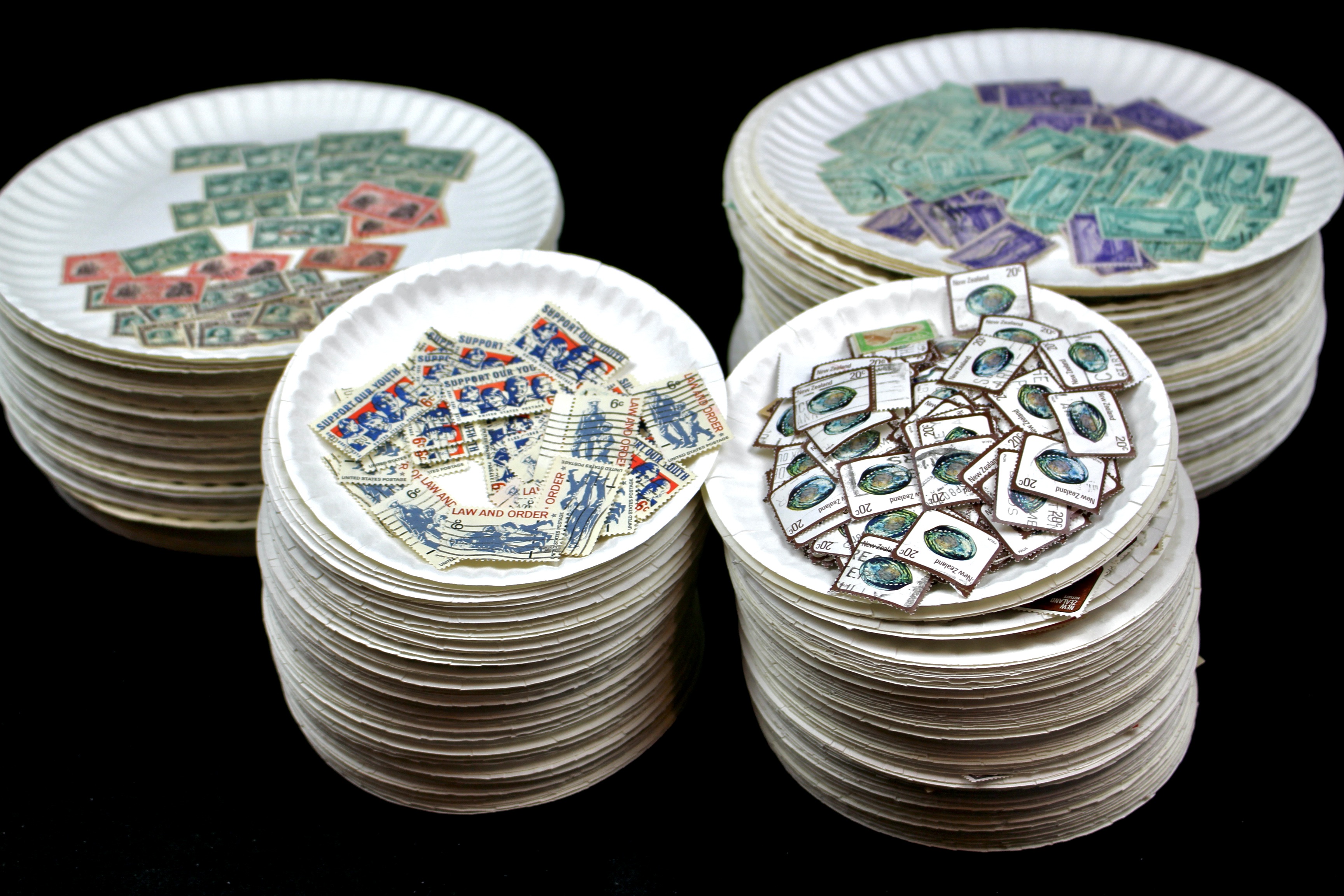 Box of Thousands of Used U.S. and Worldwide Postage Stamps