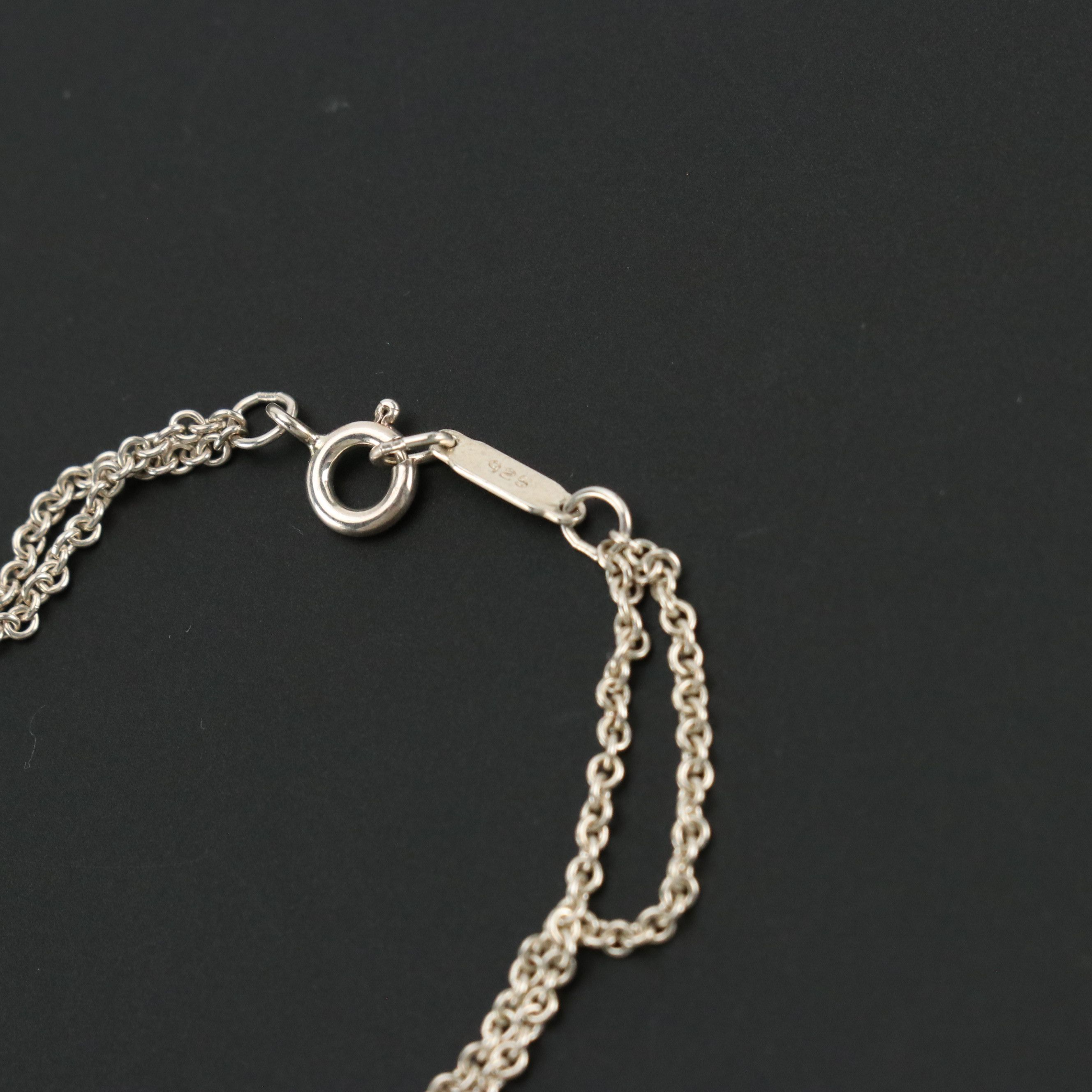 Tiffany & Co. Sterling Double Chain Infinity Necklace