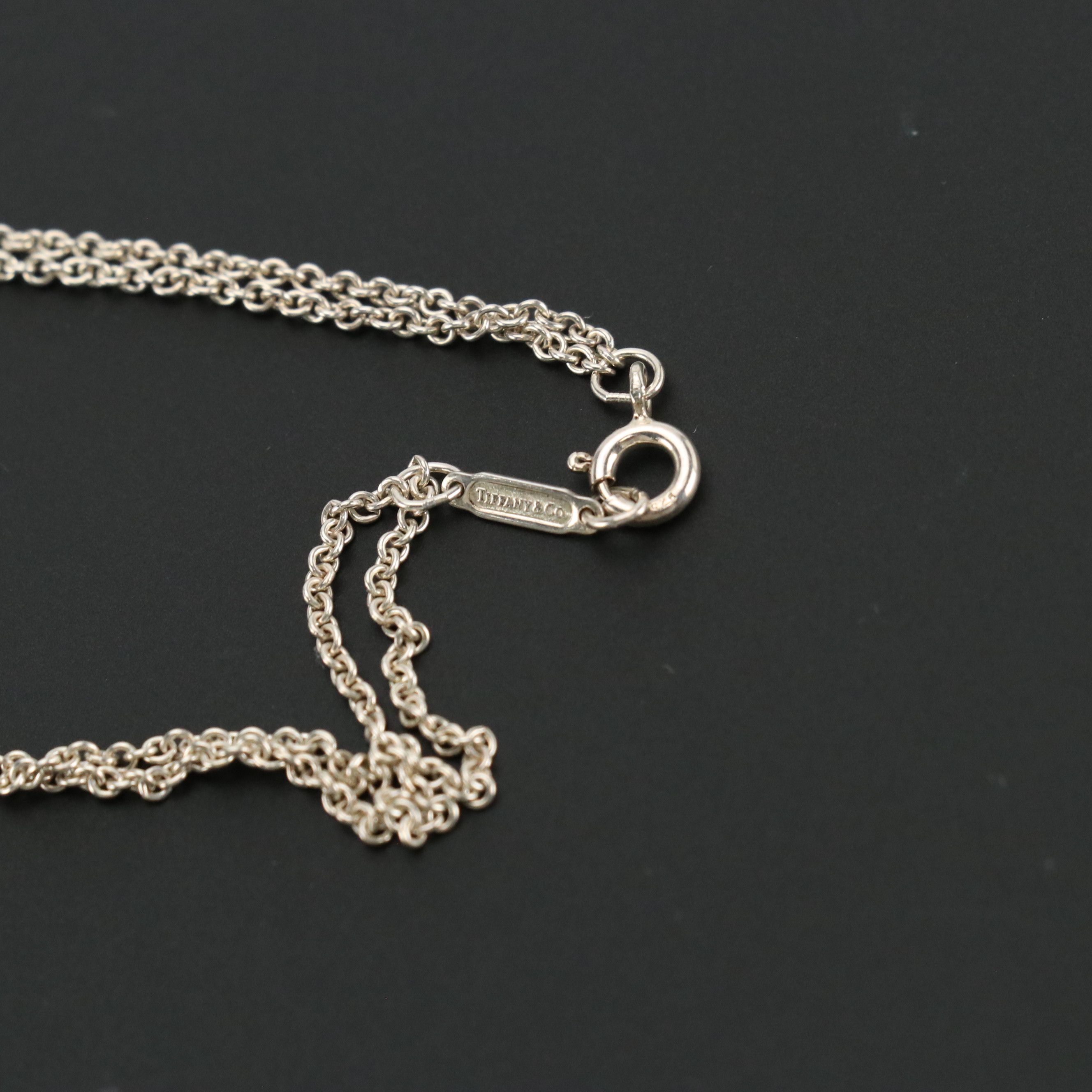 Tiffany & Co. Sterling Double Chain Infinity Necklace