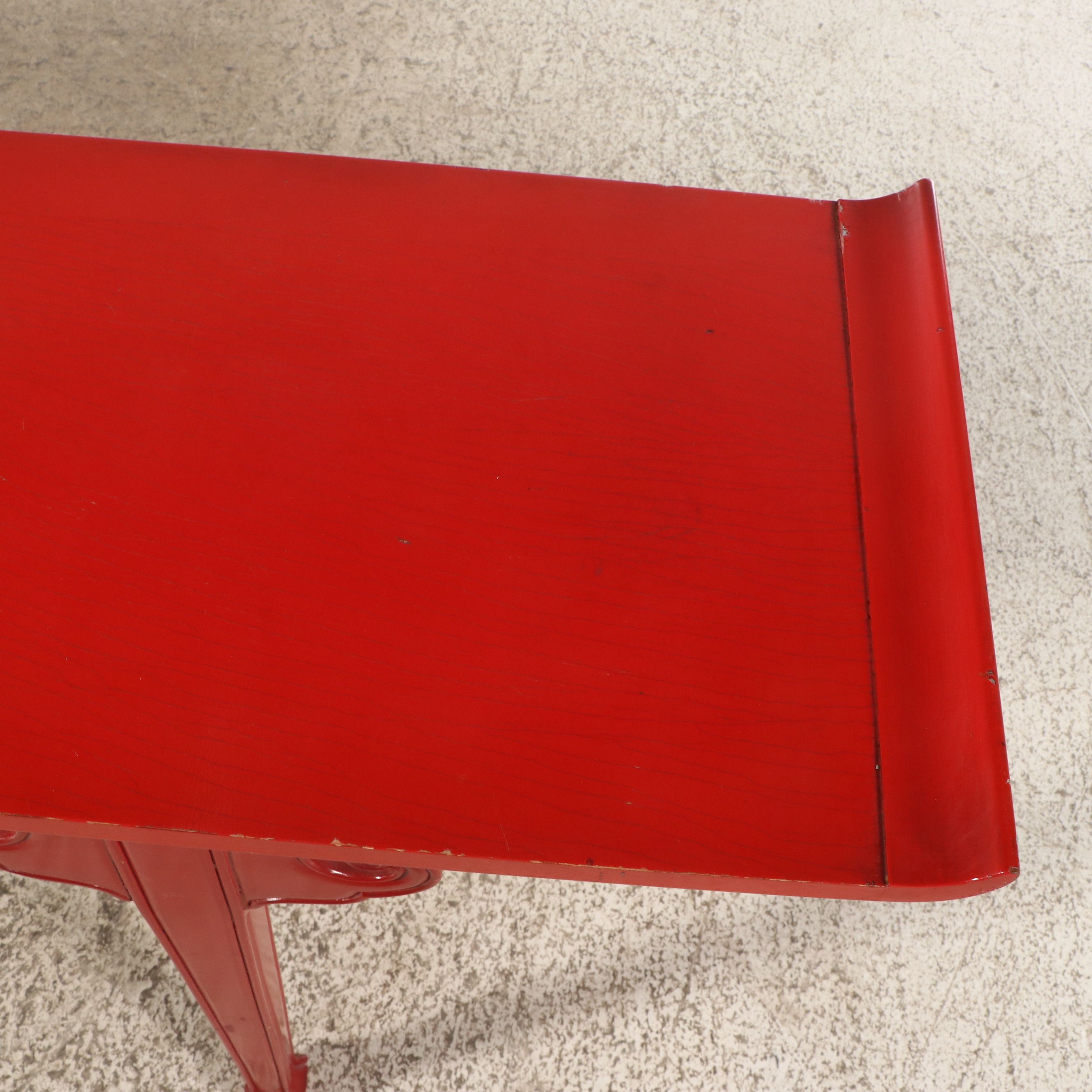 Chinese Red Lacquered Carved Wood Altar Table