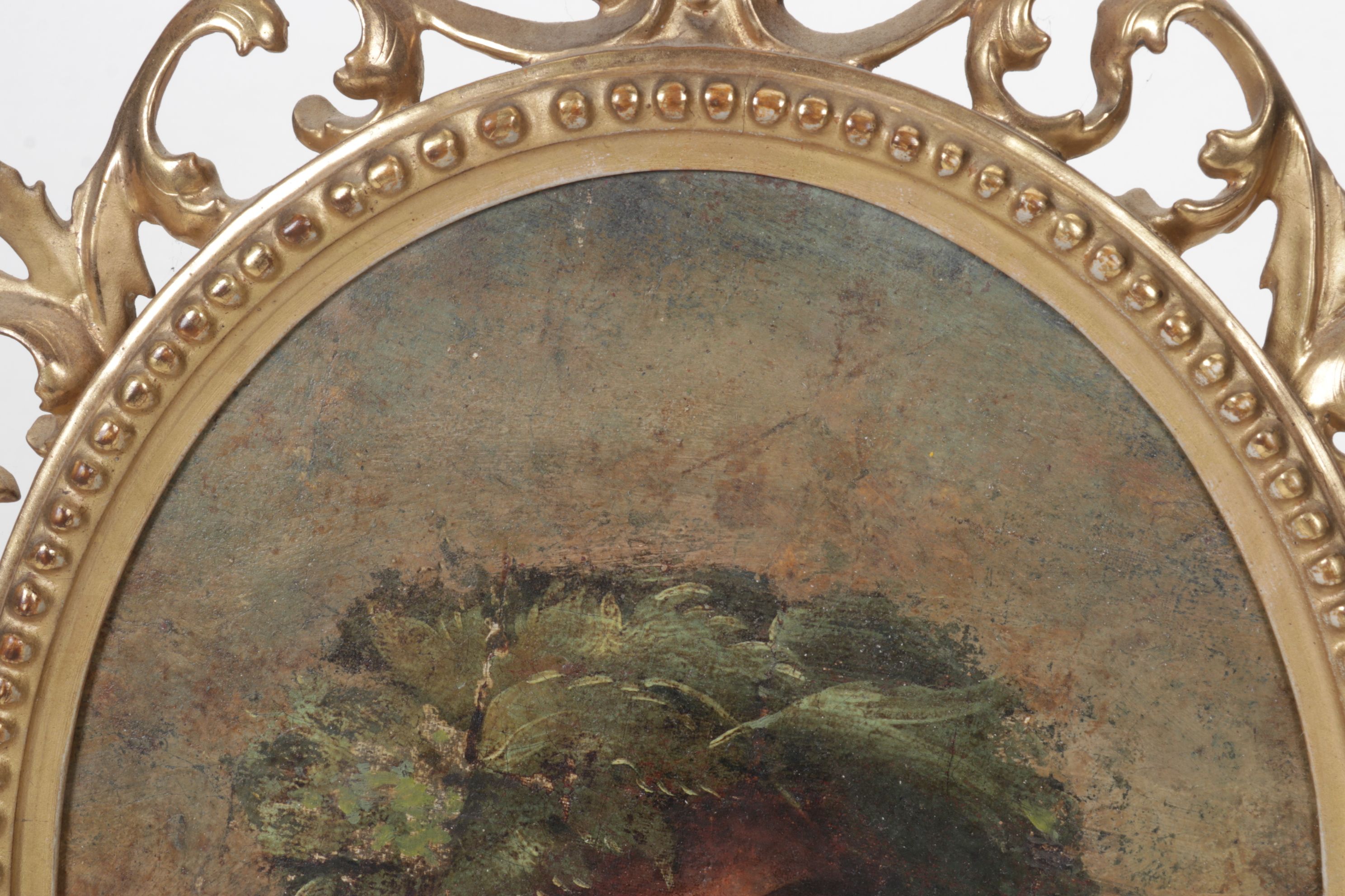 Portrait Oil Painting of Figure Wearing Wreath, Mid to Late 16th Century